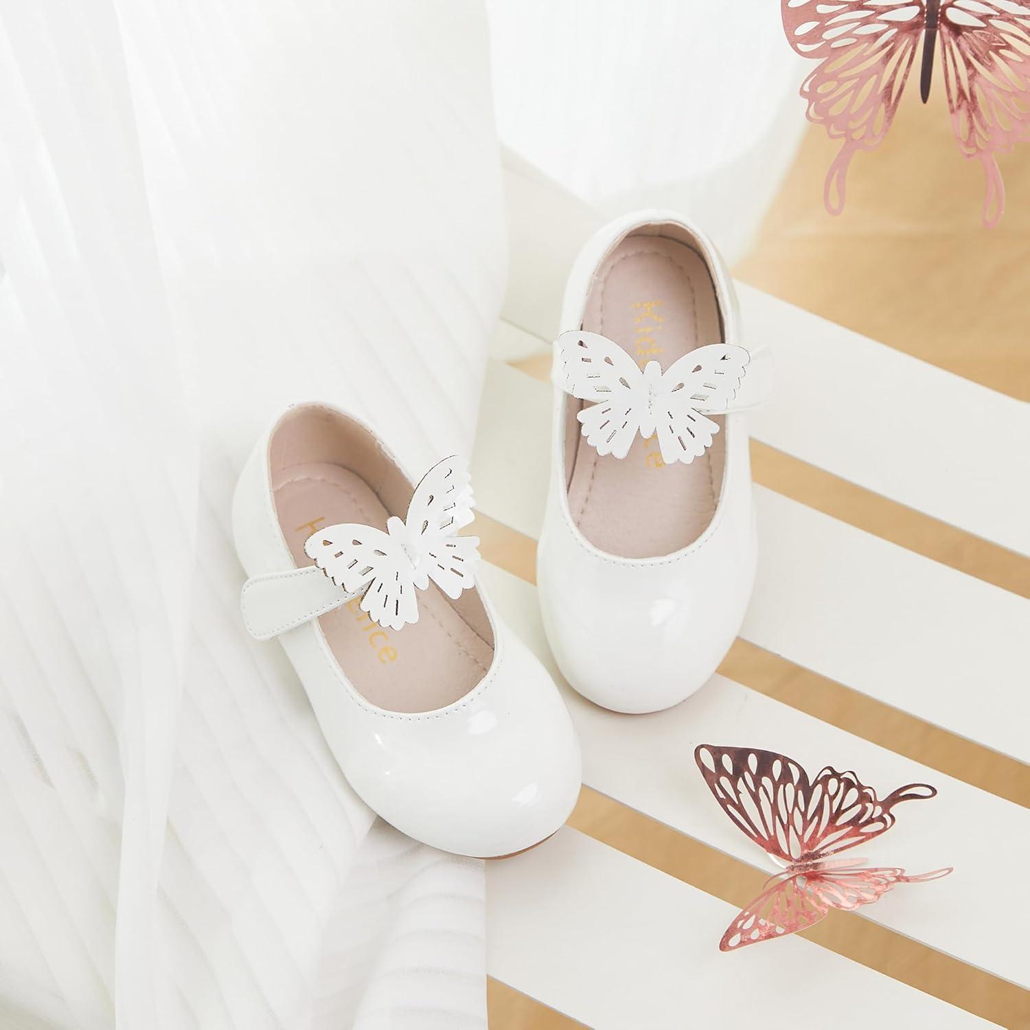 imageKiderence Little Toddler Girls Dress Shoes Ballerina Ballet Flats Kids Mary JanesCk514 White