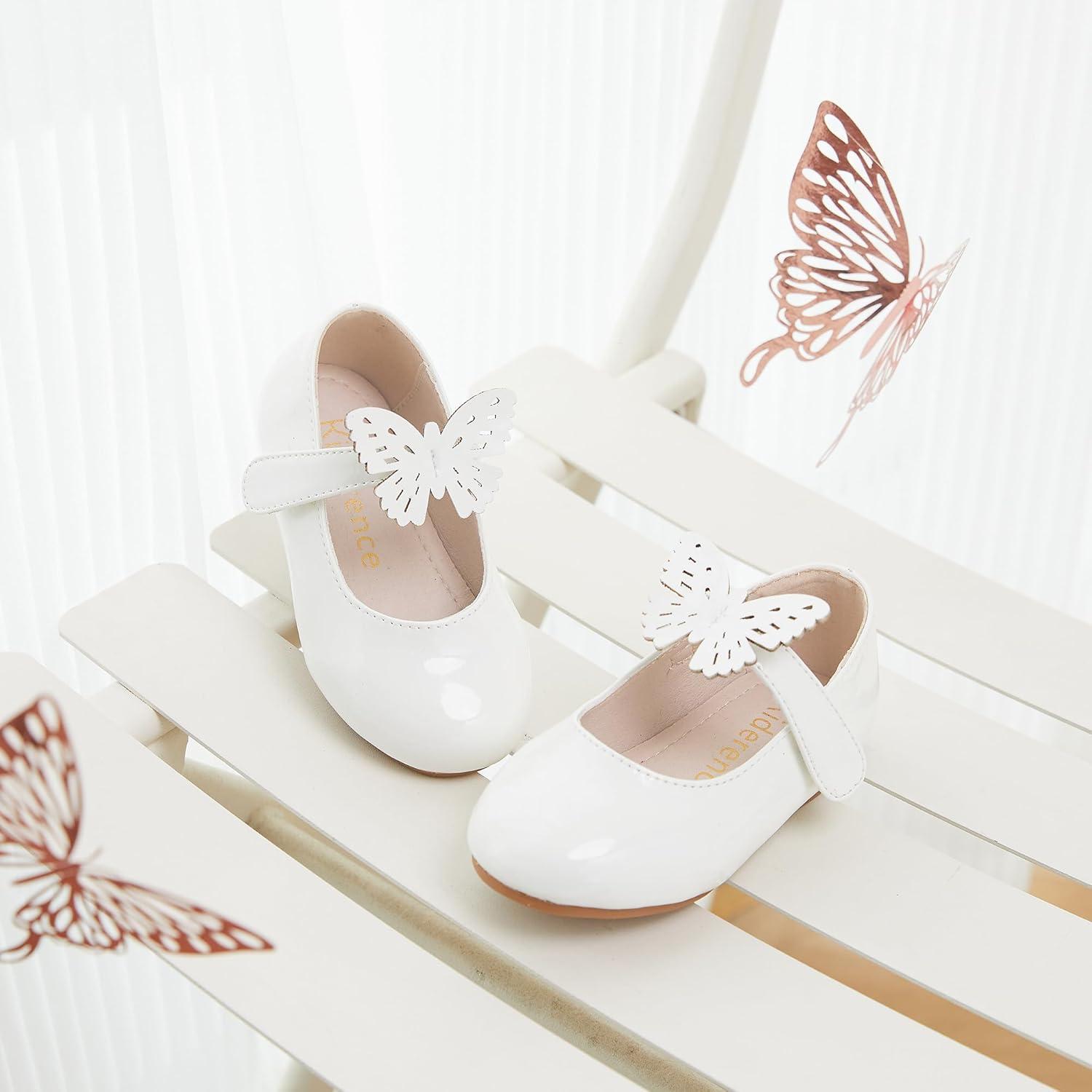 imageKiderence Little Toddler Girls Dress Shoes Ballerina Ballet Flats Kids Mary JanesCk514 White