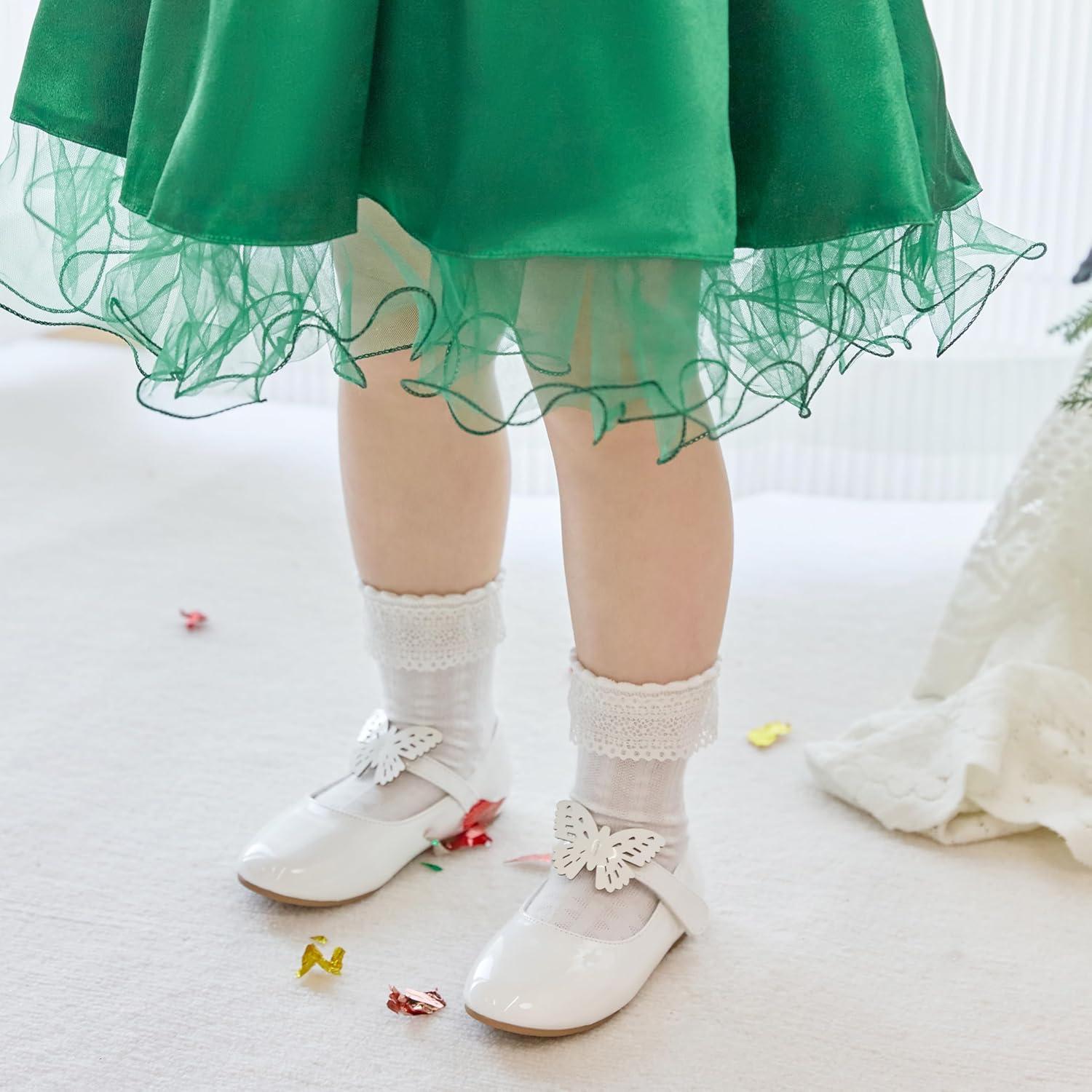 imageKiderence Little Toddler Girls Dress Shoes Ballerina Ballet Flats Kids Mary JanesCk514 White