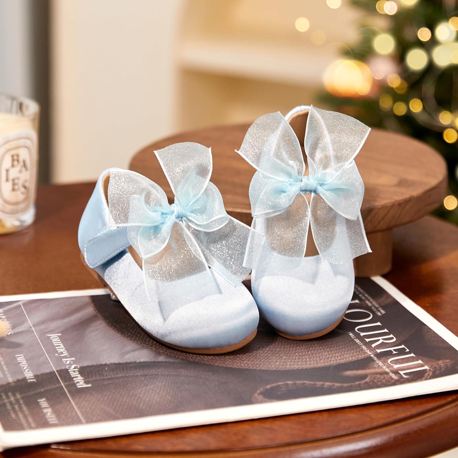 imageKiderence Little Toddler Girls Dress Shoes Ballerina Ballet Flats Kids Mary JanesCk517 Blue