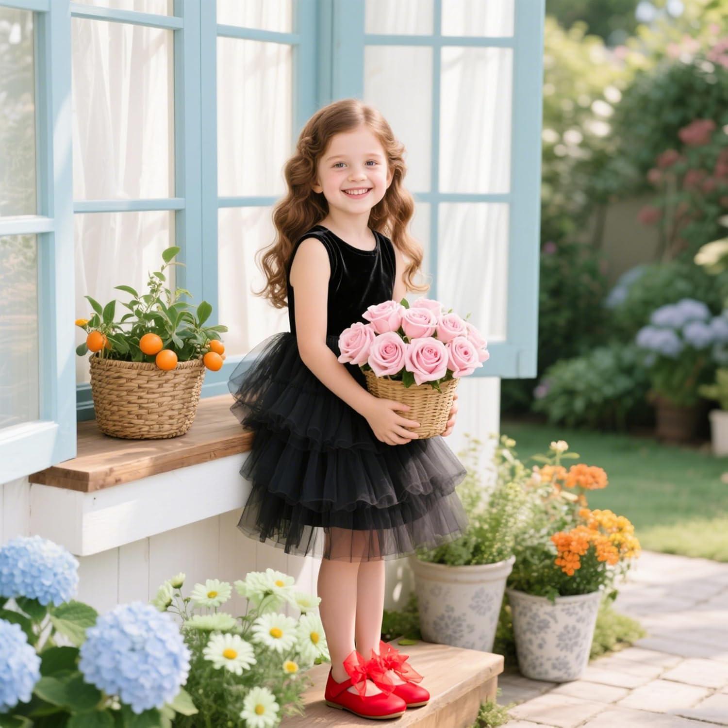 imageKiderence Little Toddler Girls Dress Shoes Ballerina Ballet Flats Kids Mary JanesCk517 Red