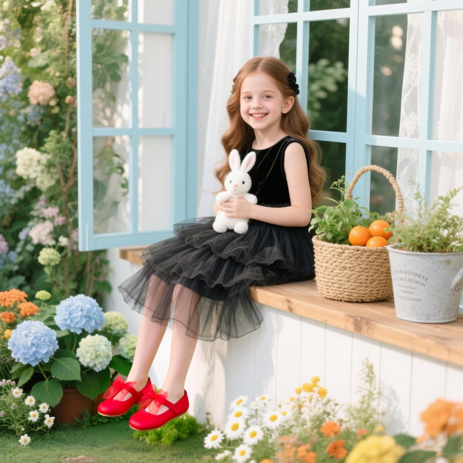 imageKiderence Little Toddler Girls Dress Shoes Ballerina Ballet Flats Kids Mary JanesCk517 Red