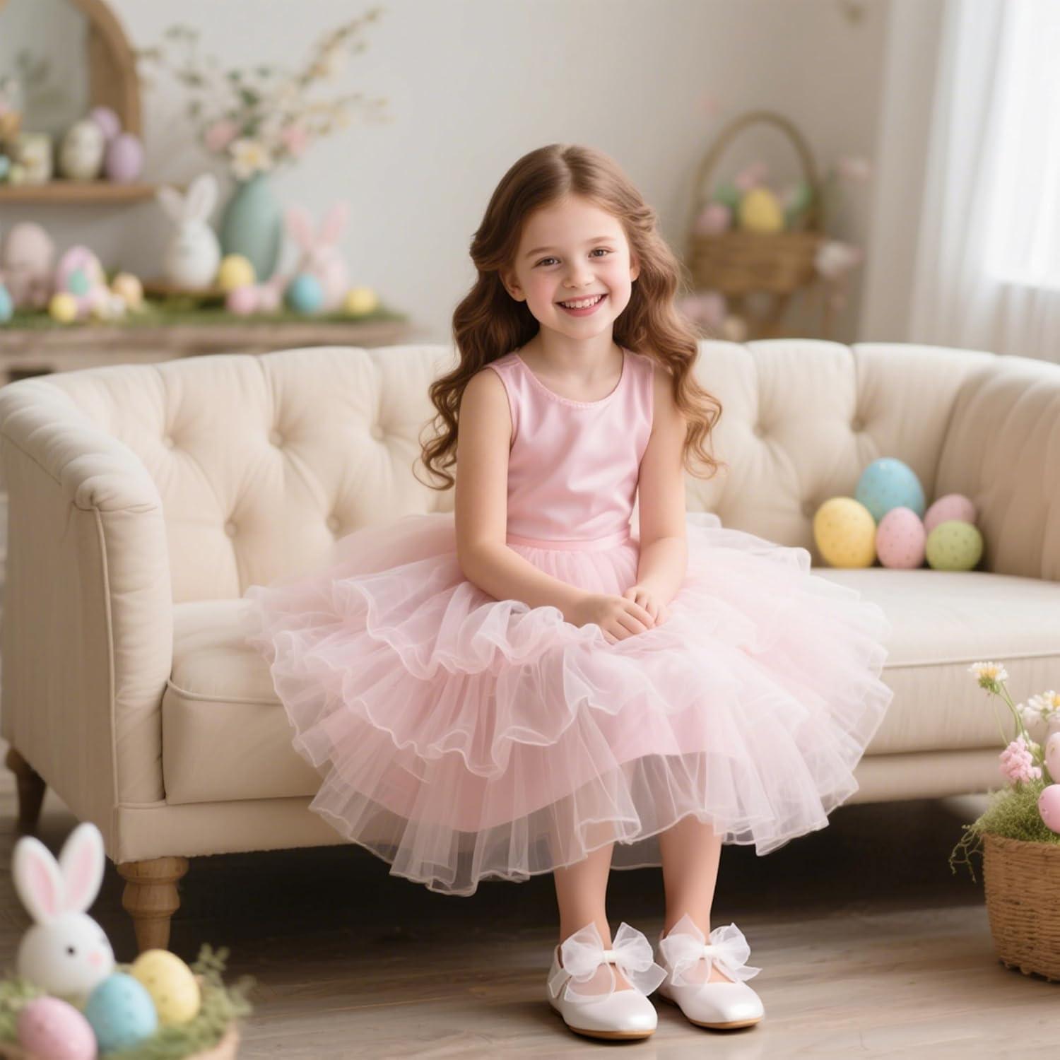 imageKiderence Little Toddler Girls Dress Shoes Ballerina Ballet Flats Kids Mary JanesCk517 White