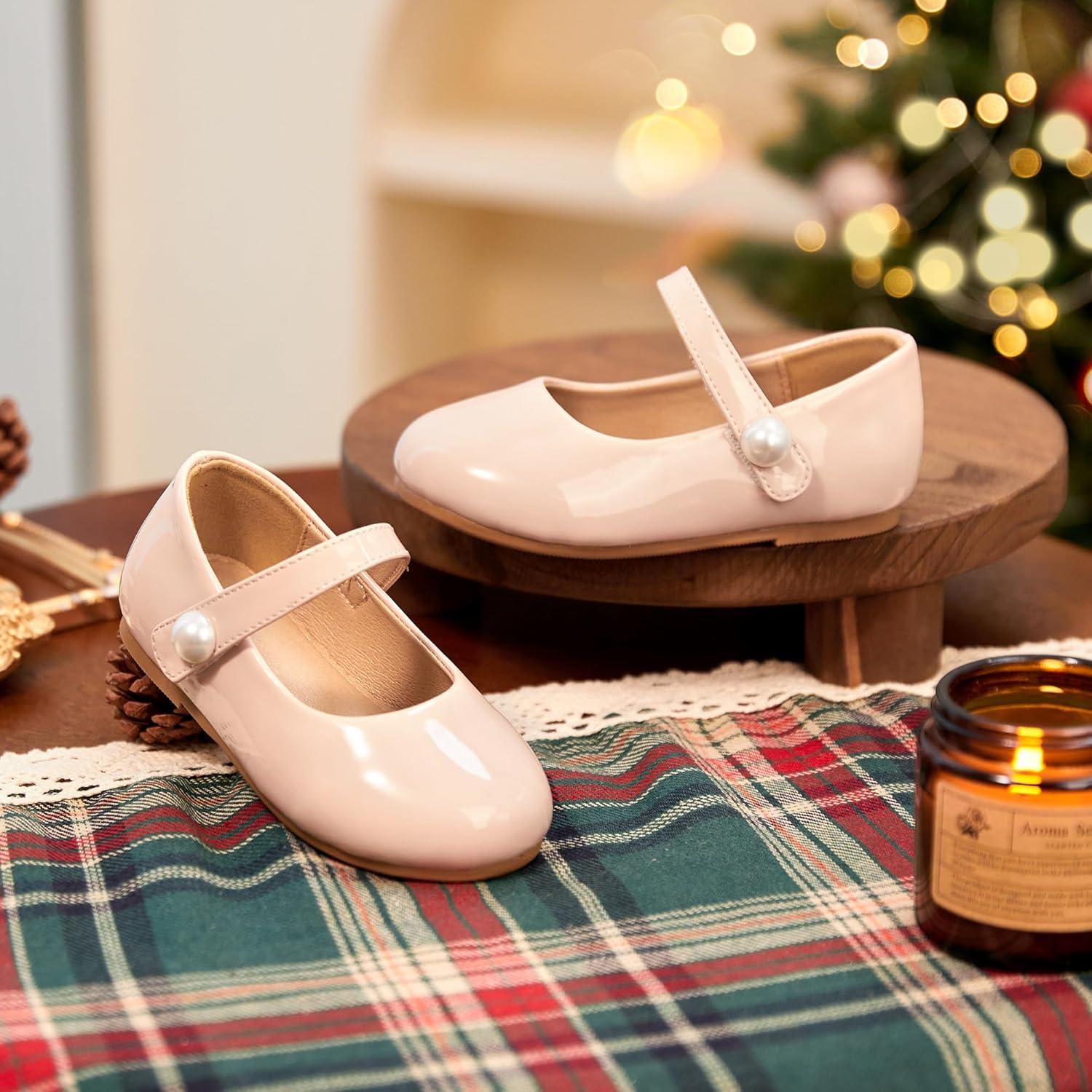 imageKiderence Little Toddler Girls Dress Shoes Ballerina Ballet Flats Kids Mary JanesCk518 Pink