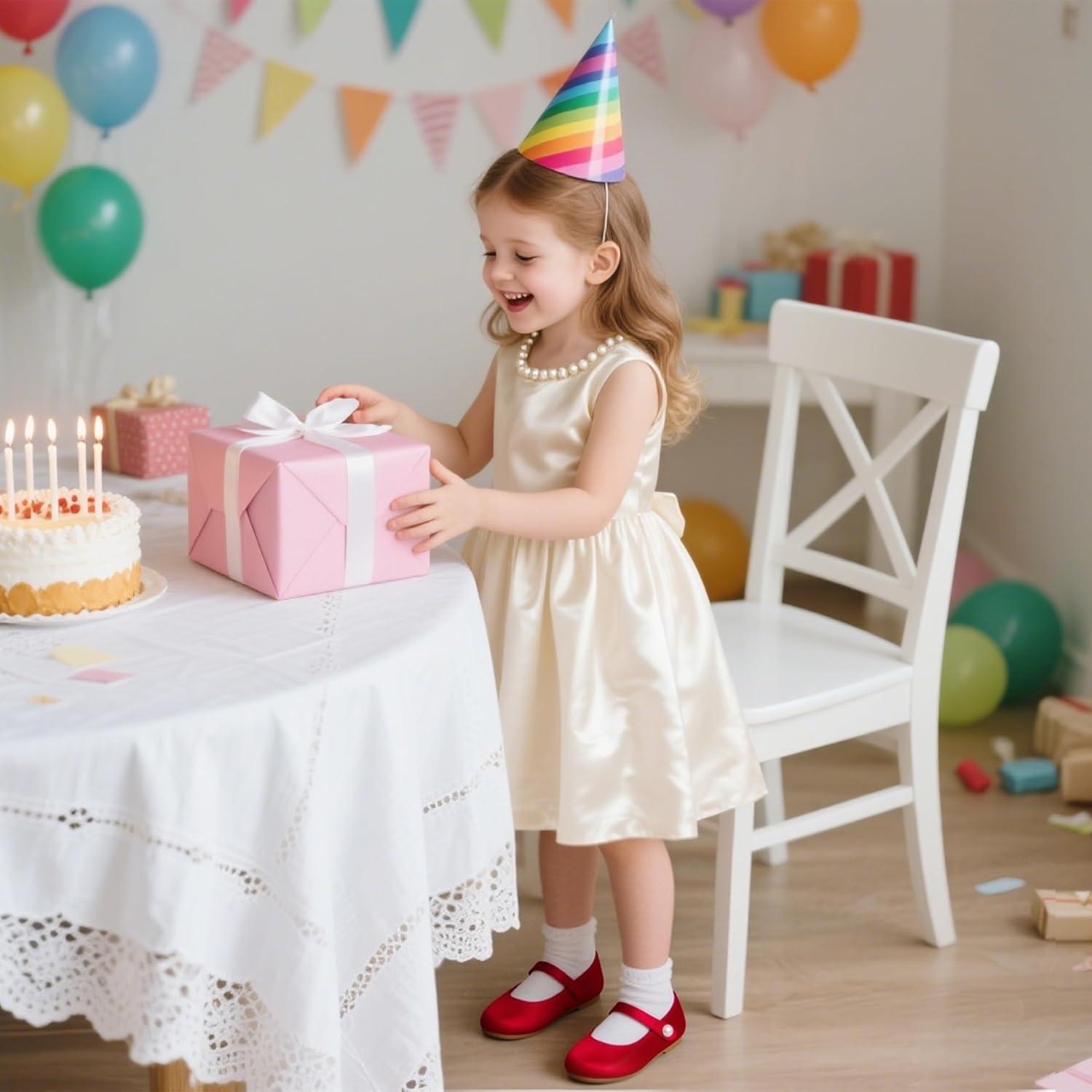 imageKiderence Little Toddler Girls Dress Shoes Ballerina Ballet Flats Kids Mary JanesCk602 Red