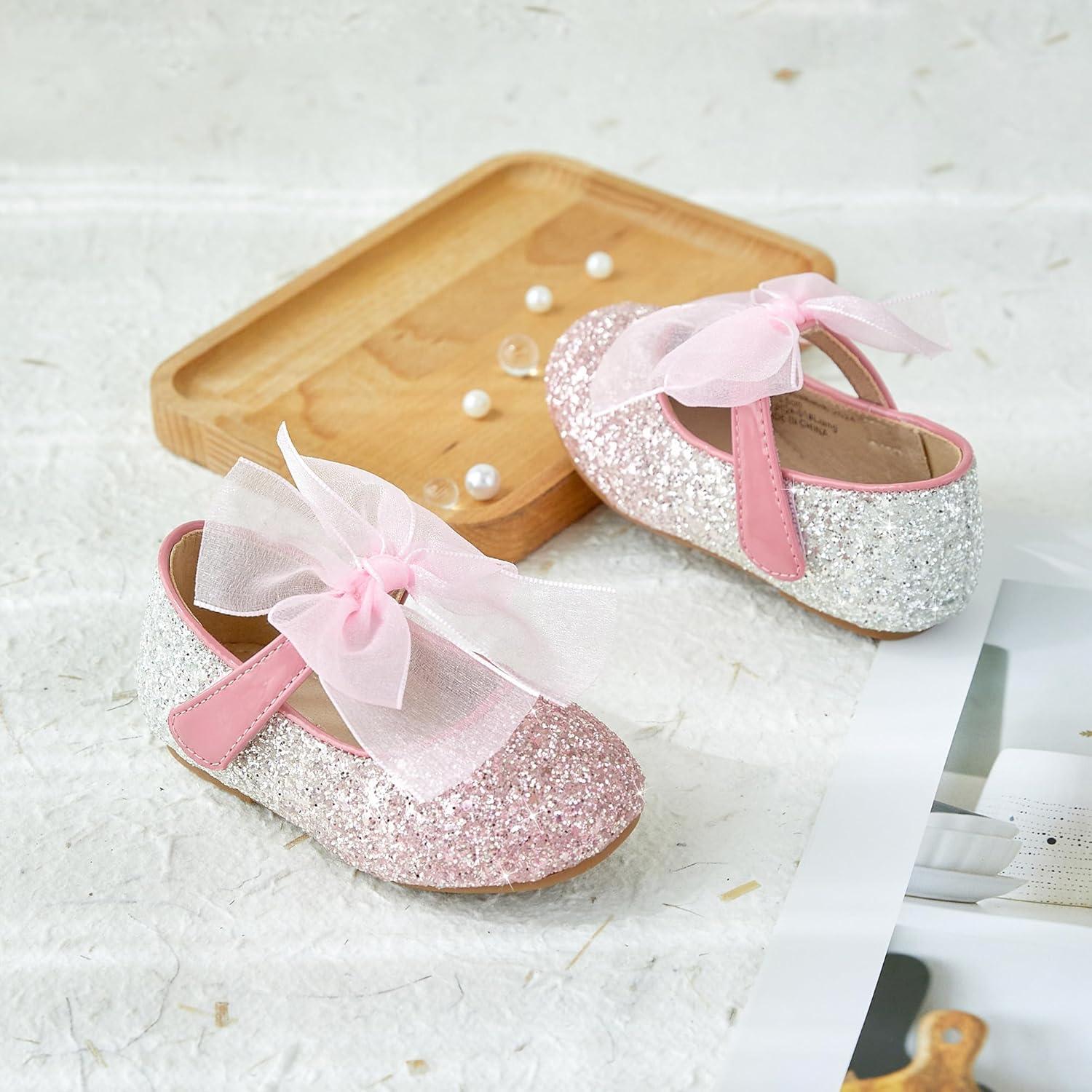 imageKiderence Little Toddler Girls Dress Shoes Ballerina Ballet Flats Kids Mary JanesCk929 Pink