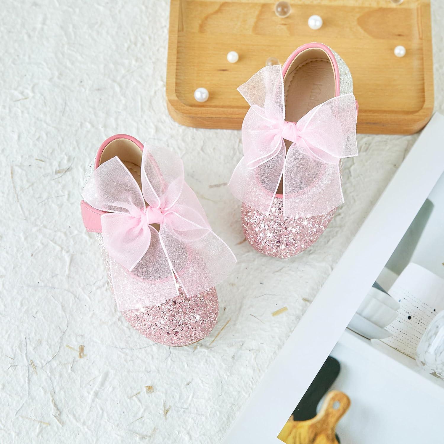 imageKiderence Little Toddler Girls Dress Shoes Ballerina Ballet Flats Kids Mary JanesCk929 Pink