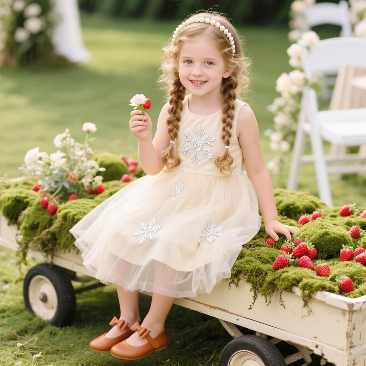 imageKiderence Little Toddler Girls Dress Shoes Ballerina Ballet Flats Kids Mary JanesCl02 Brown