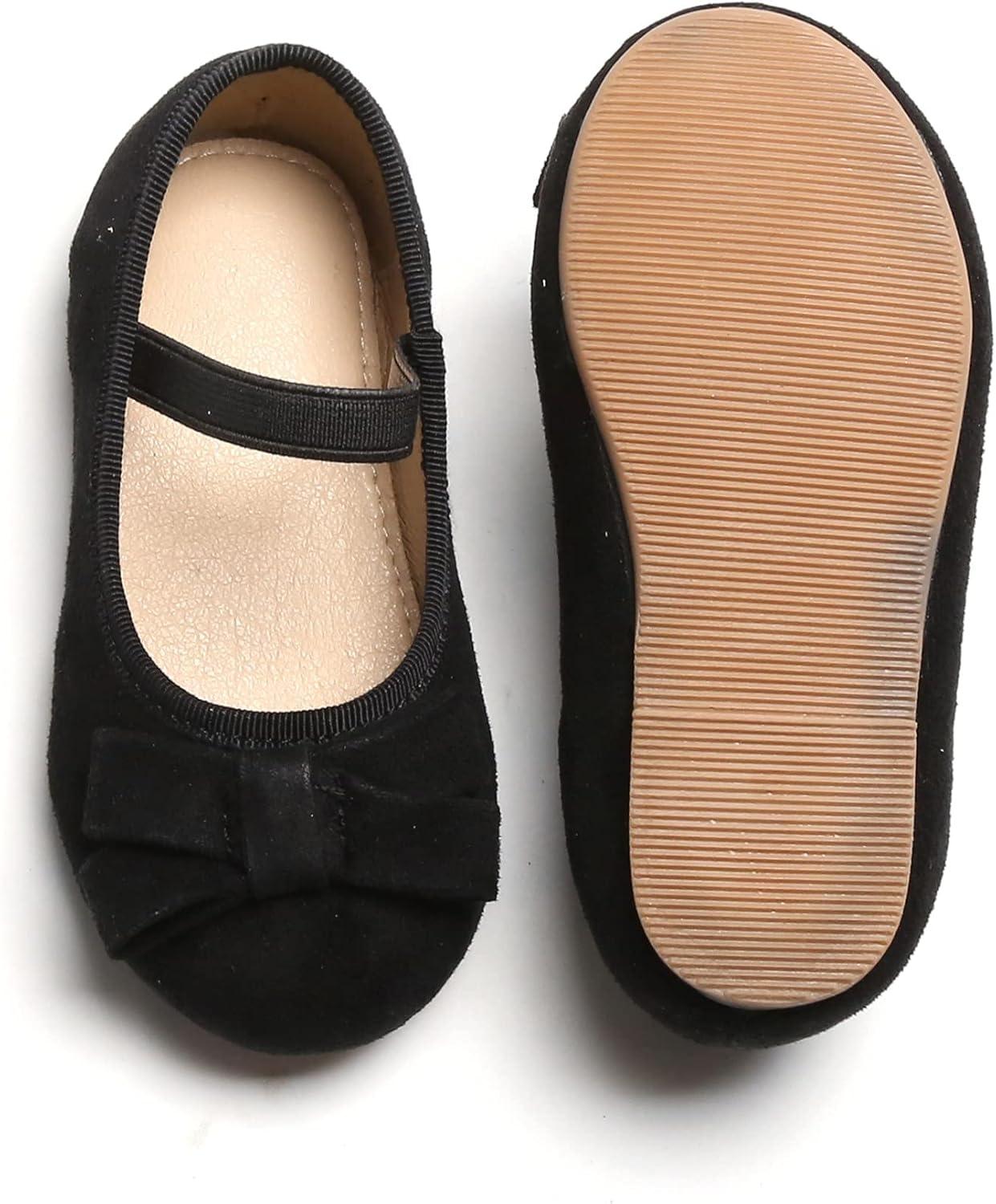 imageKiderence Little Toddler Girls Dress Shoes Ballerina Ballet Flats Kids Mary JanesCl07 Black