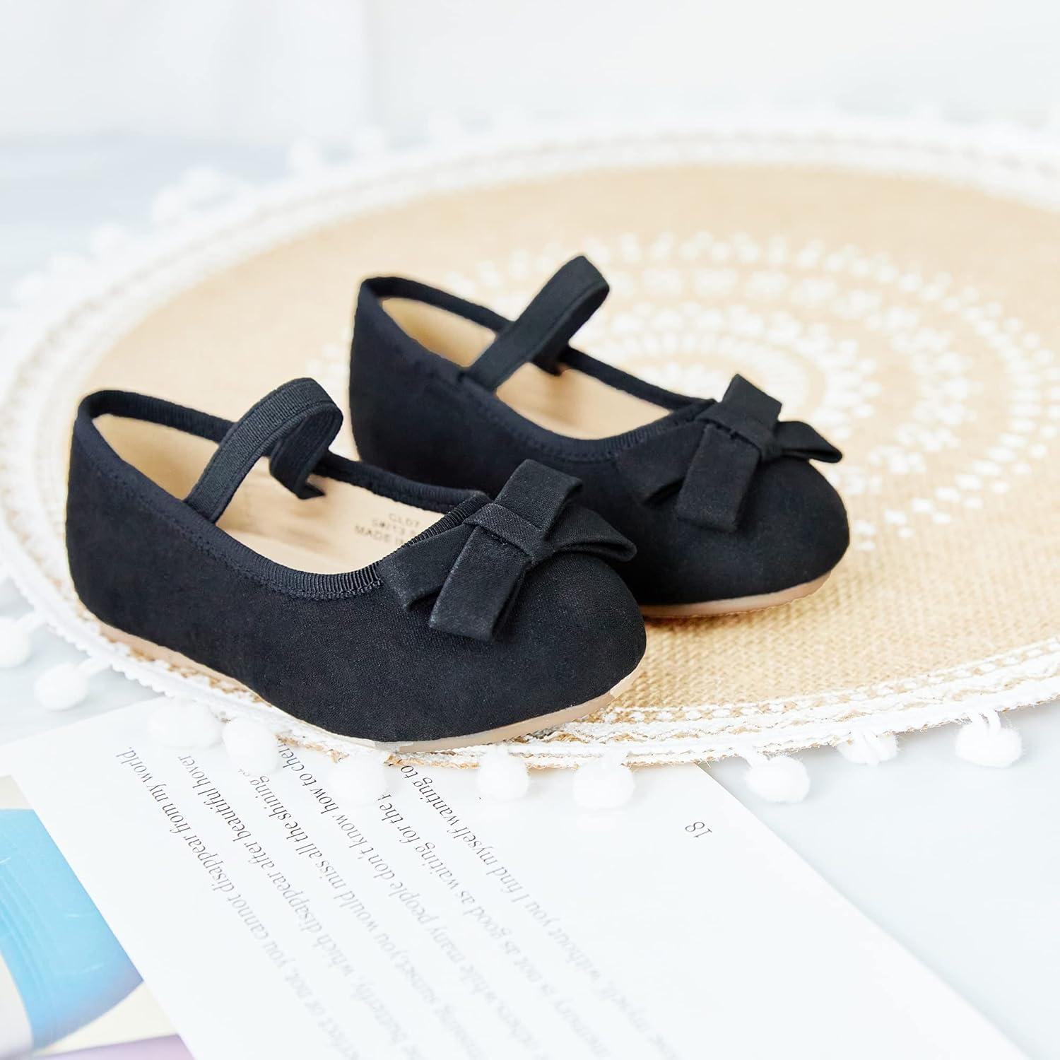 imageKiderence Little Toddler Girls Dress Shoes Ballerina Ballet Flats Kids Mary JanesCl07 Black