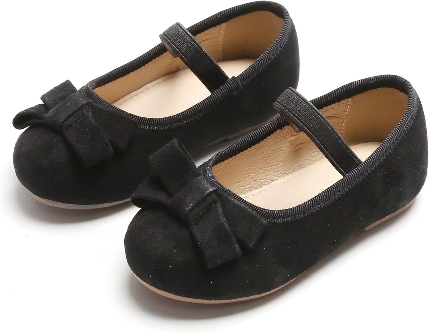 imageKiderence Little Toddler Girls Dress Shoes Ballerina Ballet Flats Kids Mary JanesCl07 Black