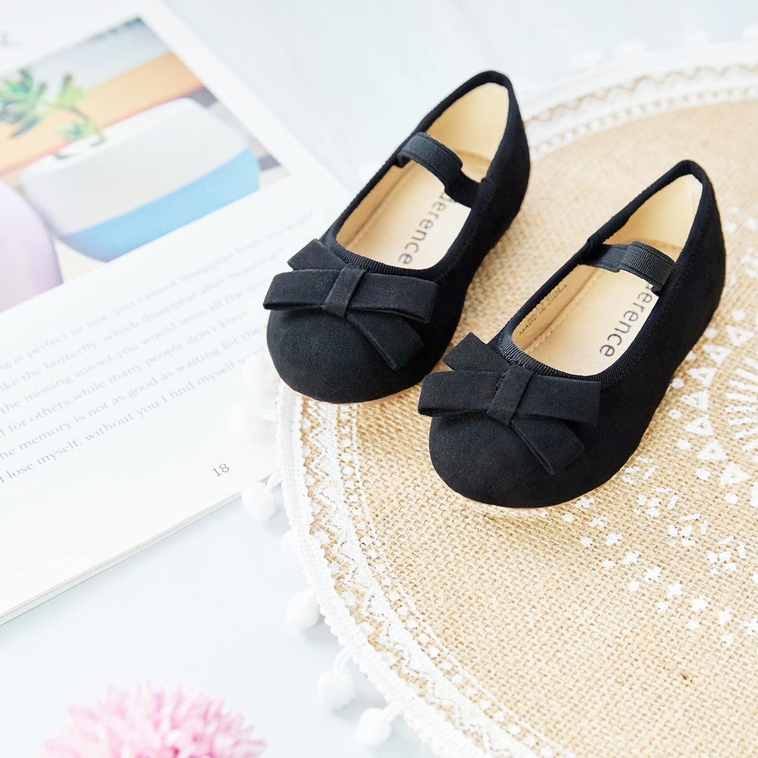 imageKiderence Little Toddler Girls Dress Shoes Ballerina Ballet Flats Kids Mary JanesCl07 Black