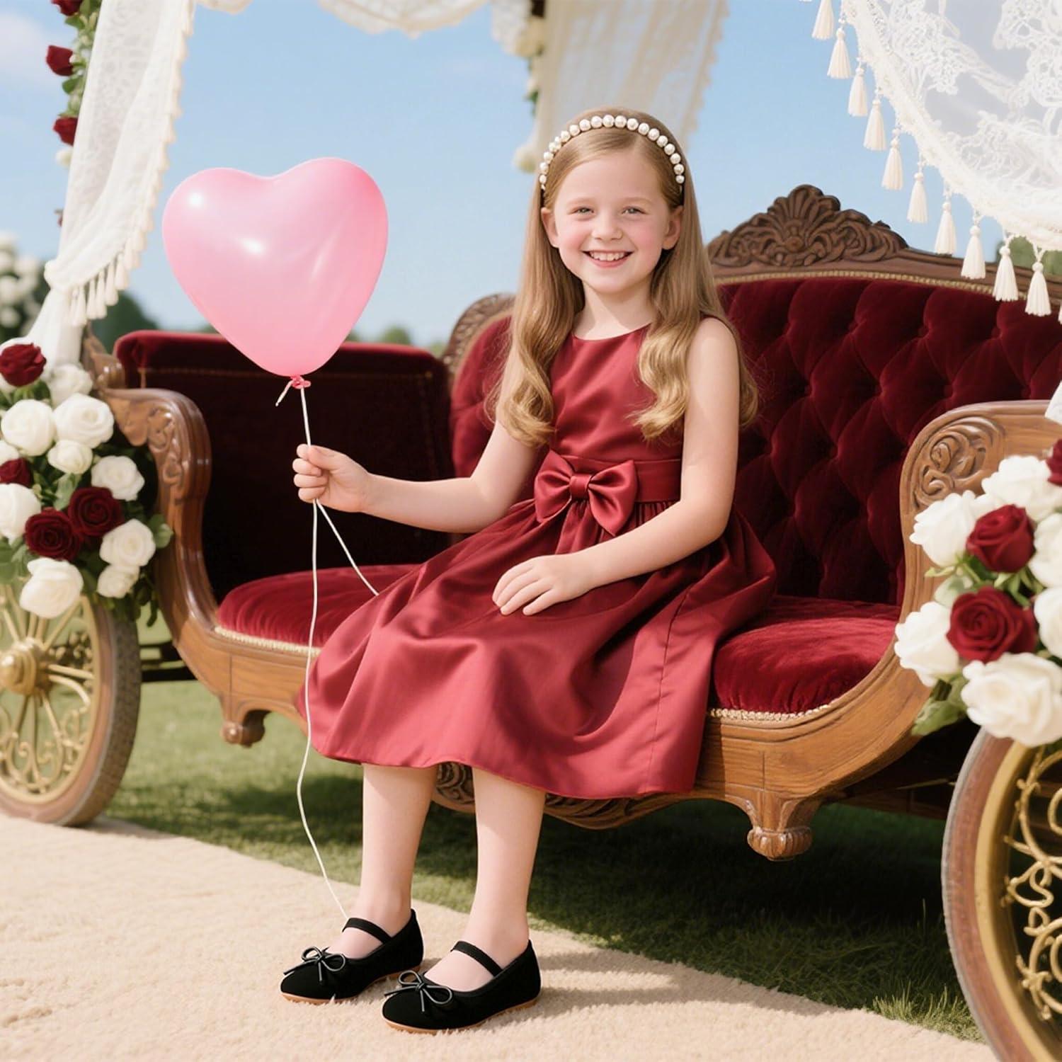 imageKiderence Little Toddler Girls Dress Shoes Ballerina Ballet Flats Kids Mary JanesF675 Black