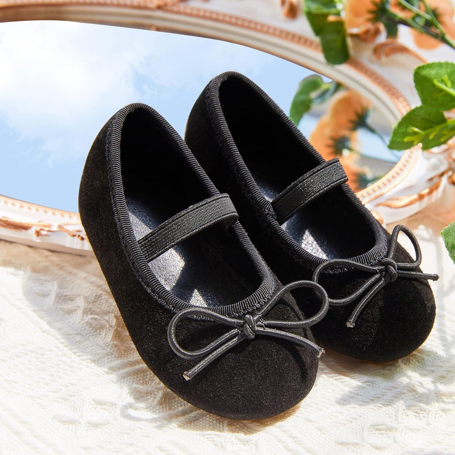 imageKiderence Little Toddler Girls Dress Shoes Ballerina Ballet Flats Kids Mary JanesF675 Black