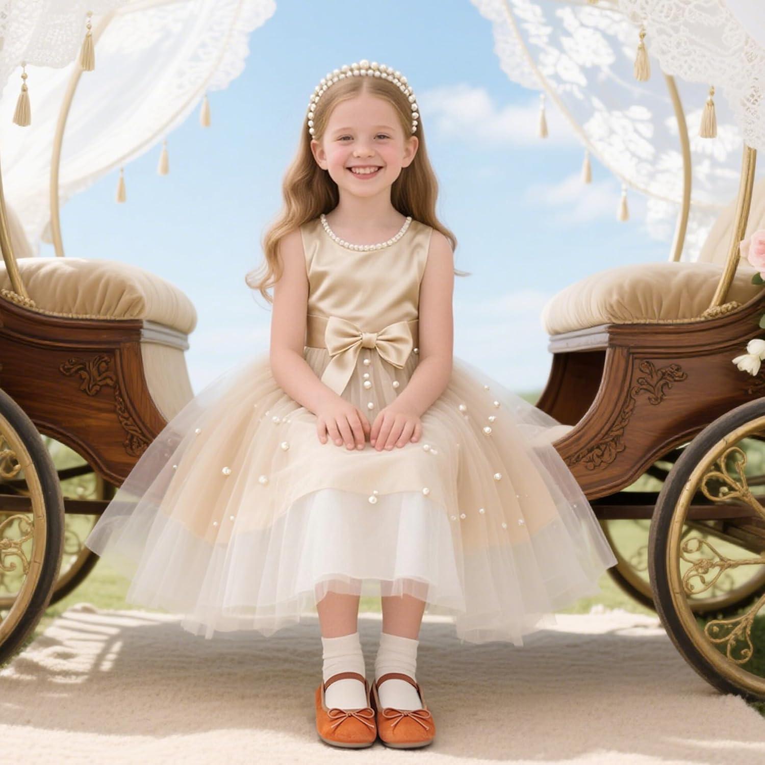 imageKiderence Little Toddler Girls Dress Shoes Ballerina Ballet Flats Kids Mary JanesF675 Brown