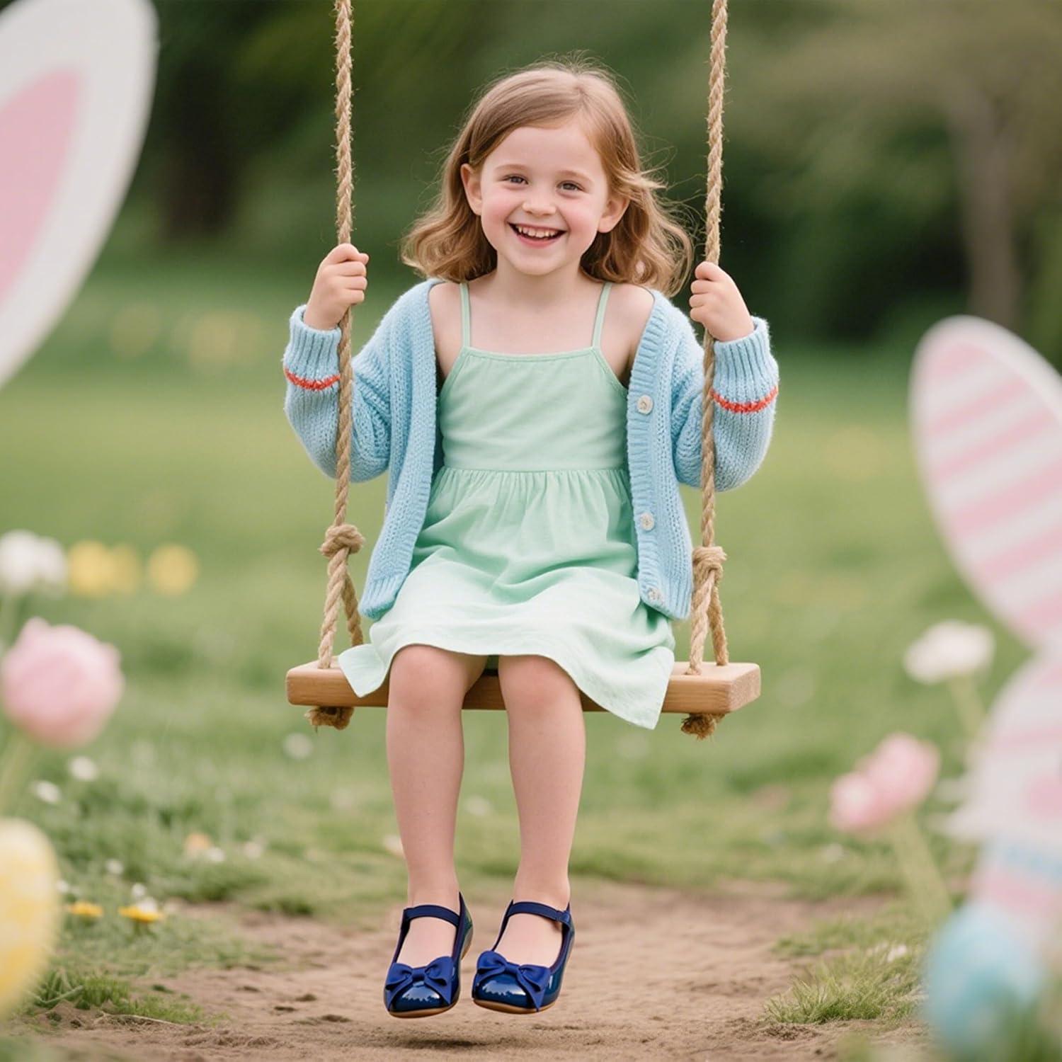 imageKiderence Little Toddler Girls Dress Shoes Ballerina Ballet Flats Kids Mary JanesFg02 Navy Blue