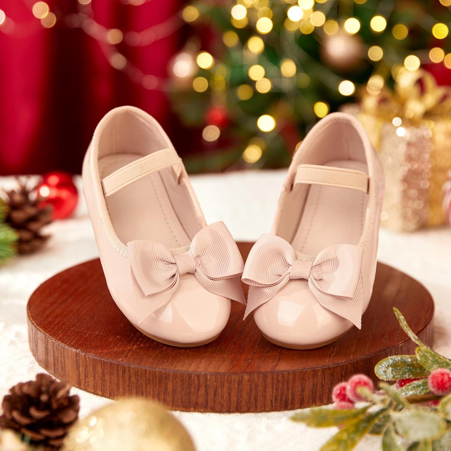 imageKiderence Little Toddler Girls Dress Shoes Ballerina Ballet Flats Kids Mary JanesFg02 Nude