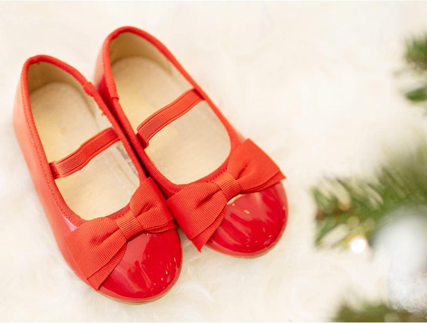 imageKiderence Little Toddler Girls Dress Shoes Ballerina Ballet Flats Kids Mary JanesFg02 Red