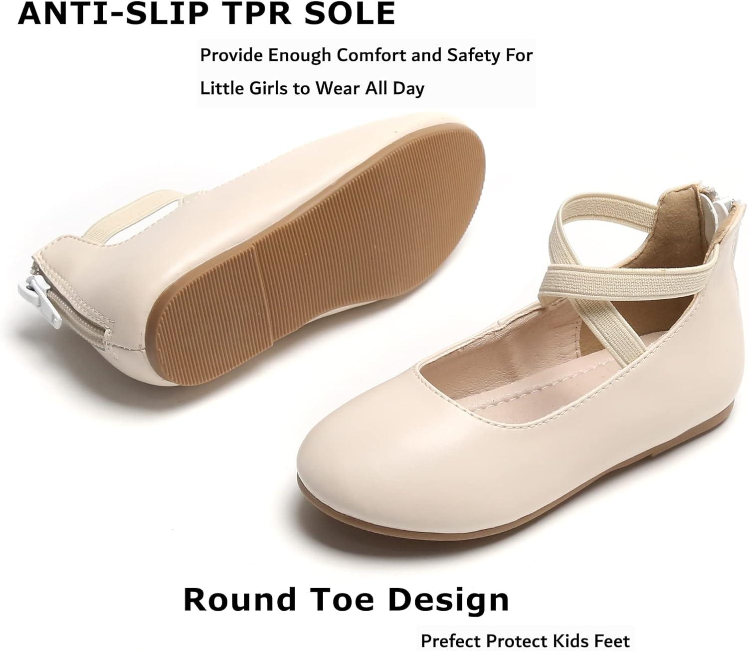 imageKiderence Toddler Girls Dress Shoes Little Kids Mary Janes Ballet Flats ToddlerCk207 Off White