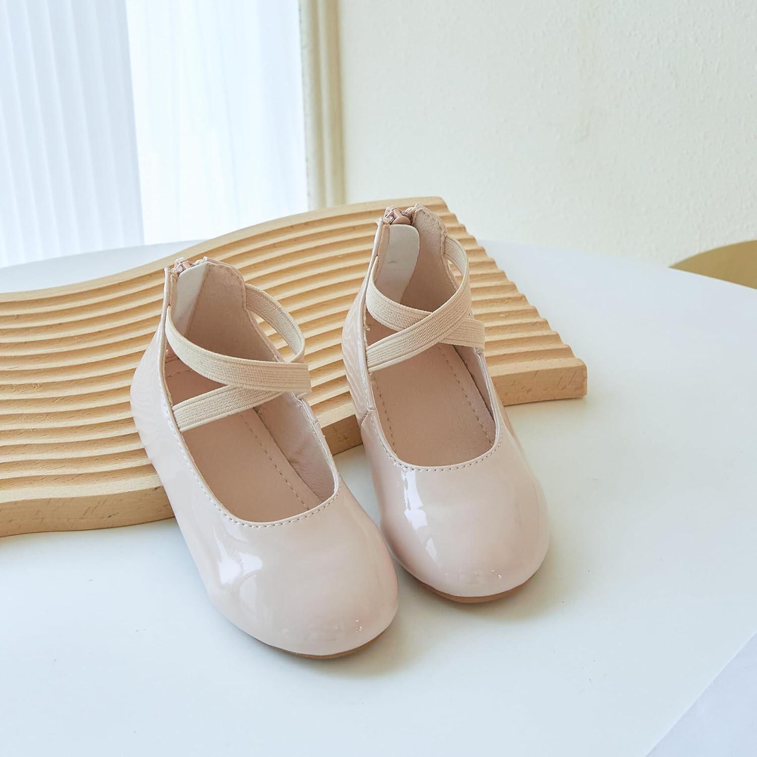 imageKiderence Toddler Girls Dress Shoes Little Kids Mary Janes Ballet Flats ToddlerCk210 Nude