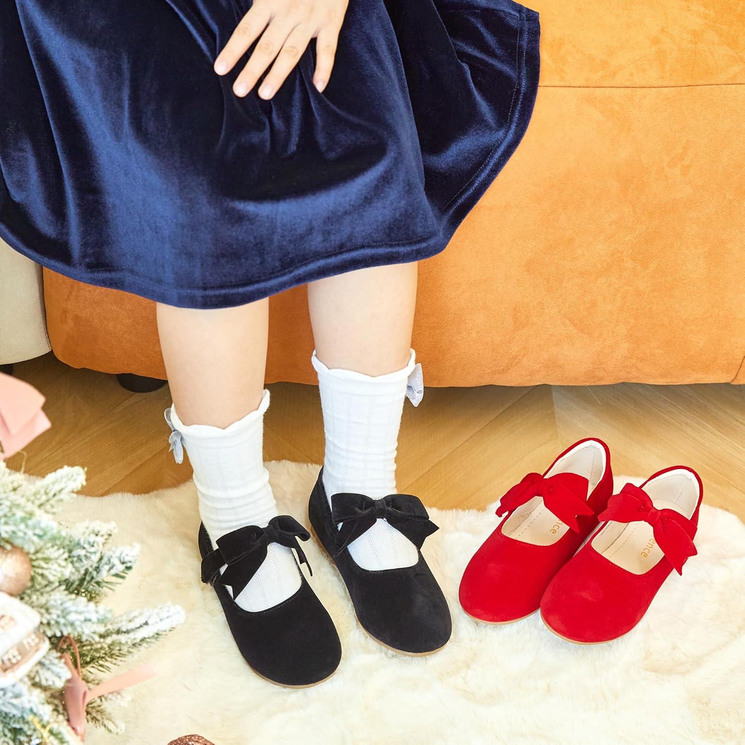 imageKiderence Toddler Girls Dress Shoes Little Kids Mary Janes Ballet Flats ToddlerCk215 Black