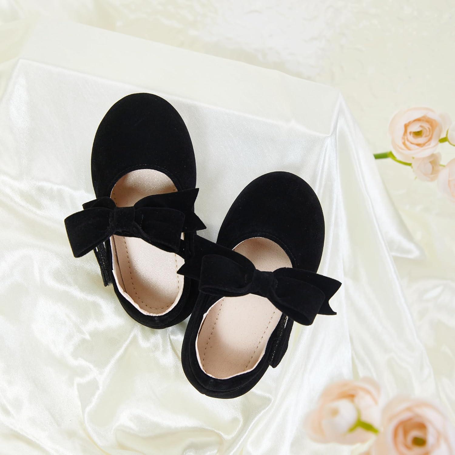 imageKiderence Toddler Girls Dress Shoes Little Kids Mary Janes Ballet Flats ToddlerCk215 Black