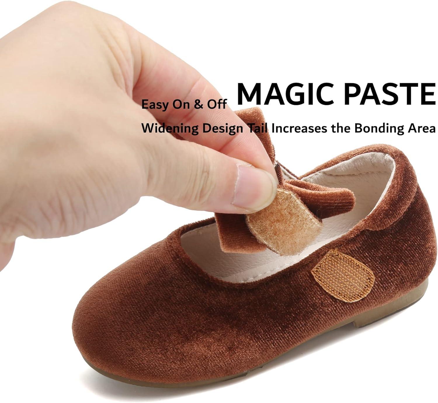 imageKiderence Toddler Girls Dress Shoes Little Kids Mary Janes Ballet Flats ToddlerCk215 Brown