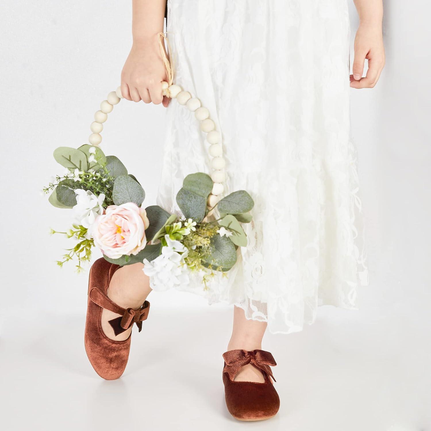 imageKiderence Toddler Girls Dress Shoes Little Kids Mary Janes Ballet Flats ToddlerCk215 Brown