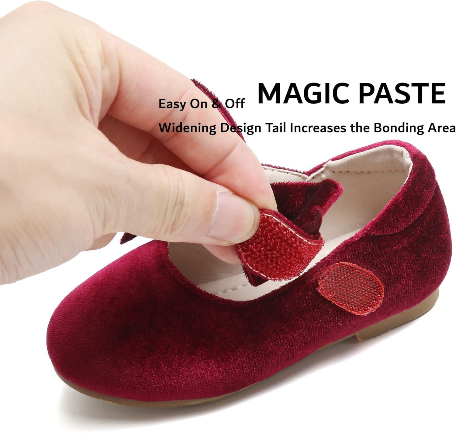 imageKiderence Toddler Girls Dress Shoes Little Kids Mary Janes Ballet Flats ToddlerCk215 Claret