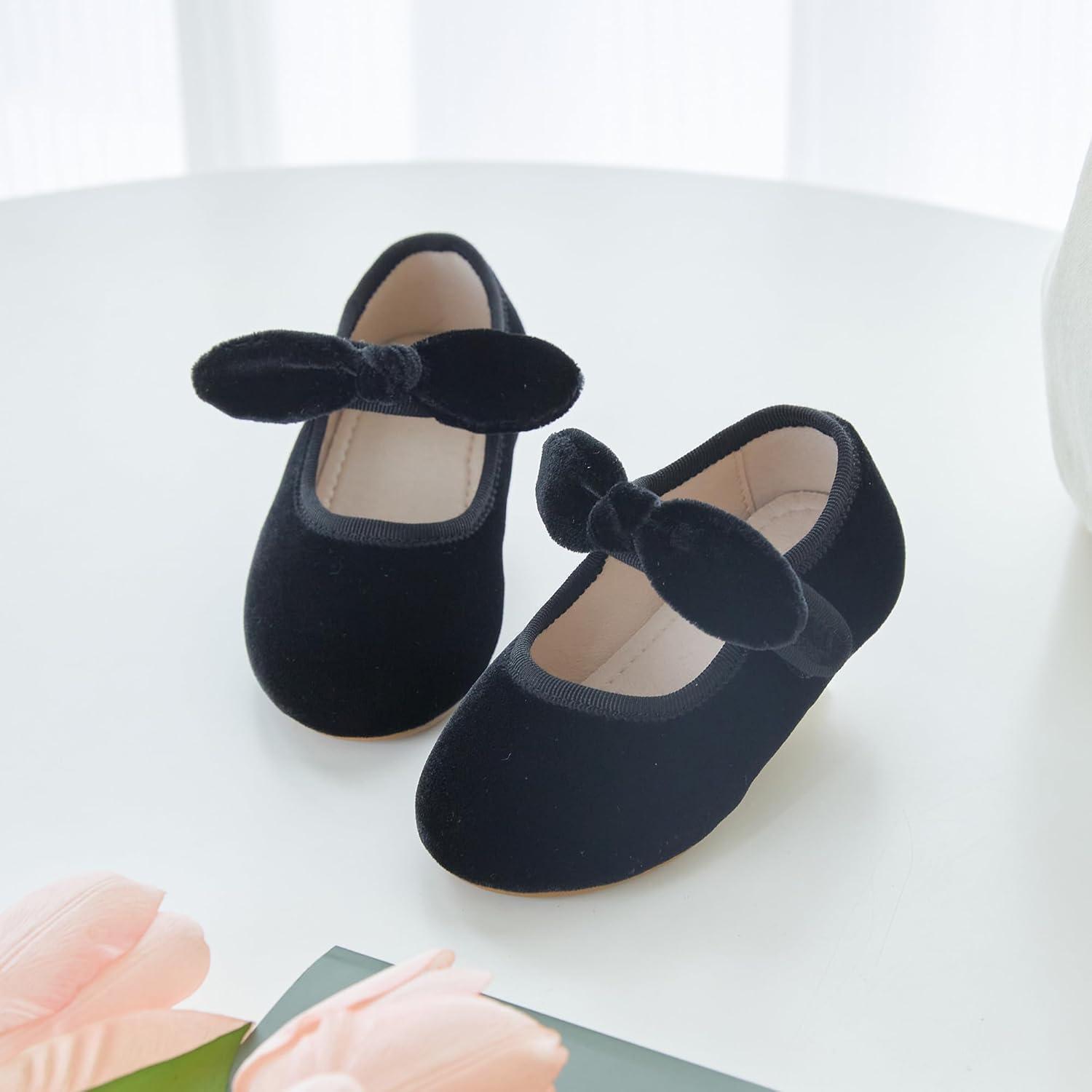 imageKiderence Toddler Girls Dress Shoes Little Kids Mary Janes Ballet Flats ToddlerCk321 Black