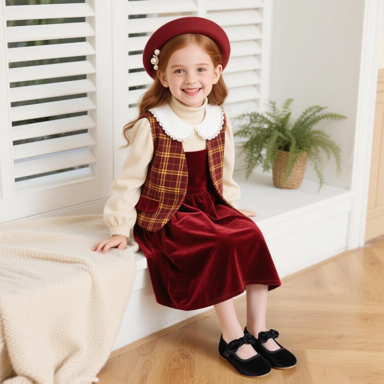 imageKiderence Toddler Girls Dress Shoes Little Kids Mary Janes Ballet Flats ToddlerCk321 Black