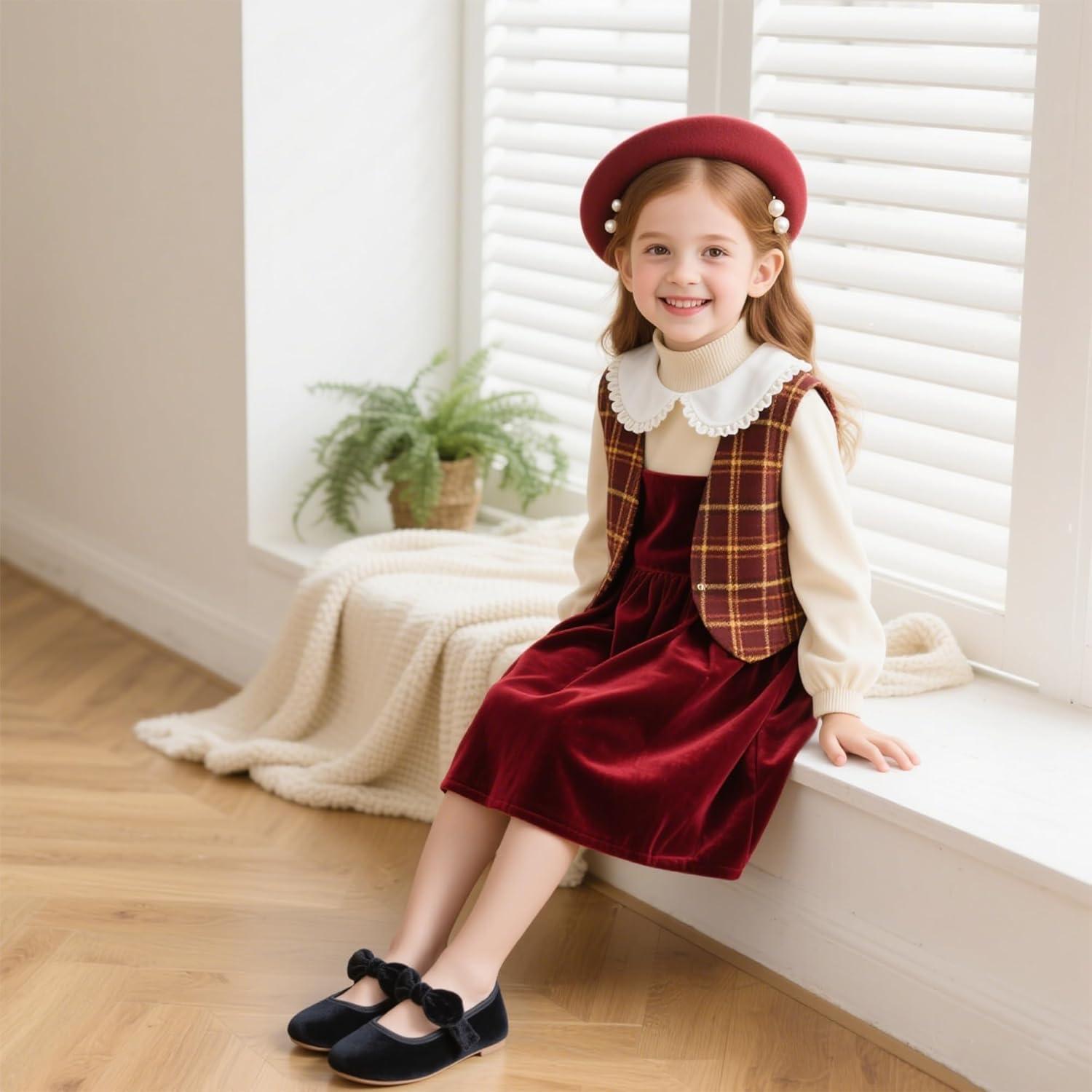 imageKiderence Toddler Girls Dress Shoes Little Kids Mary Janes Ballet Flats ToddlerCk321 Black