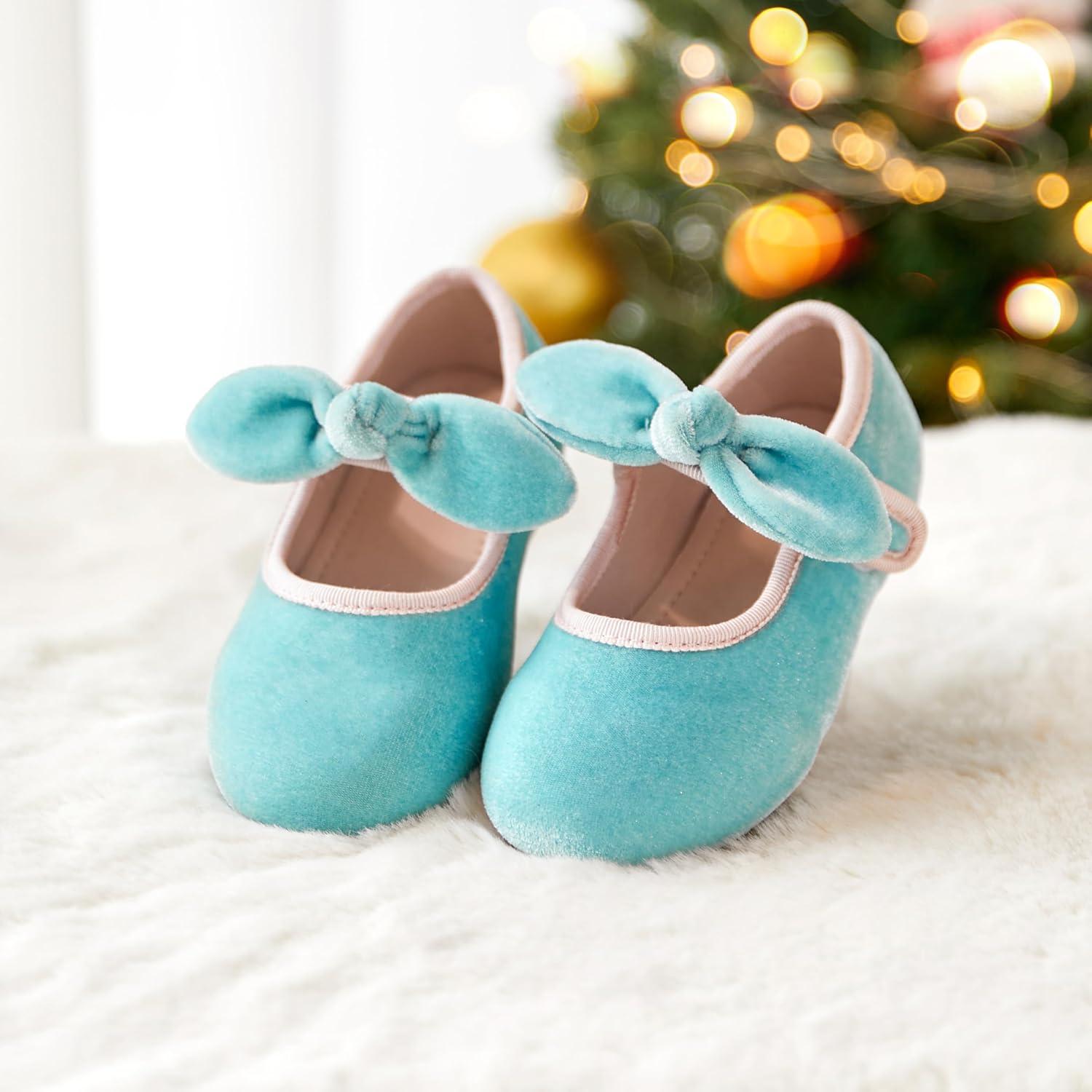 imageKiderence Toddler Girls Dress Shoes Little Kids Mary Janes Ballet Flats ToddlerCk321 Blue