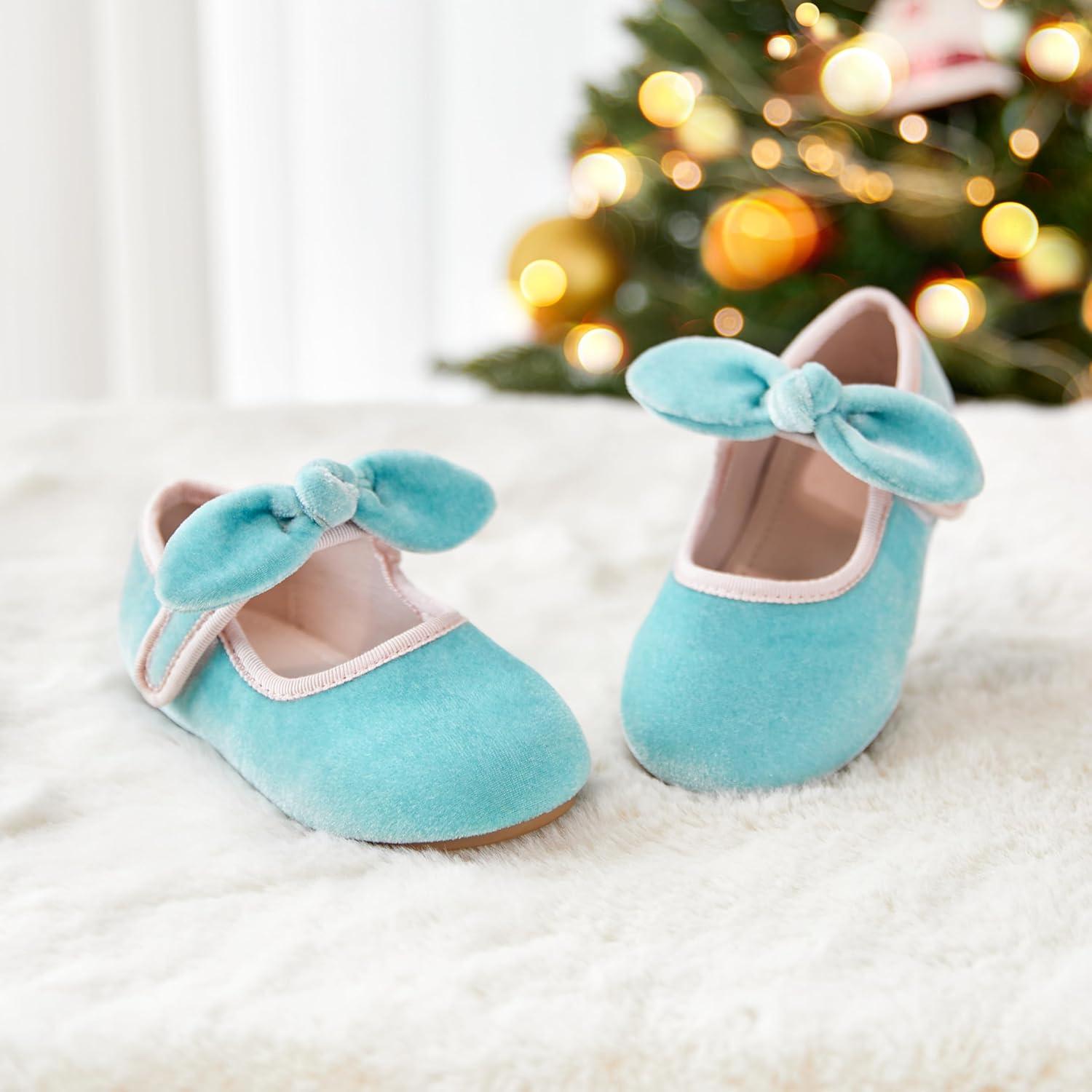 imageKiderence Toddler Girls Dress Shoes Little Kids Mary Janes Ballet Flats ToddlerCk321 Blue