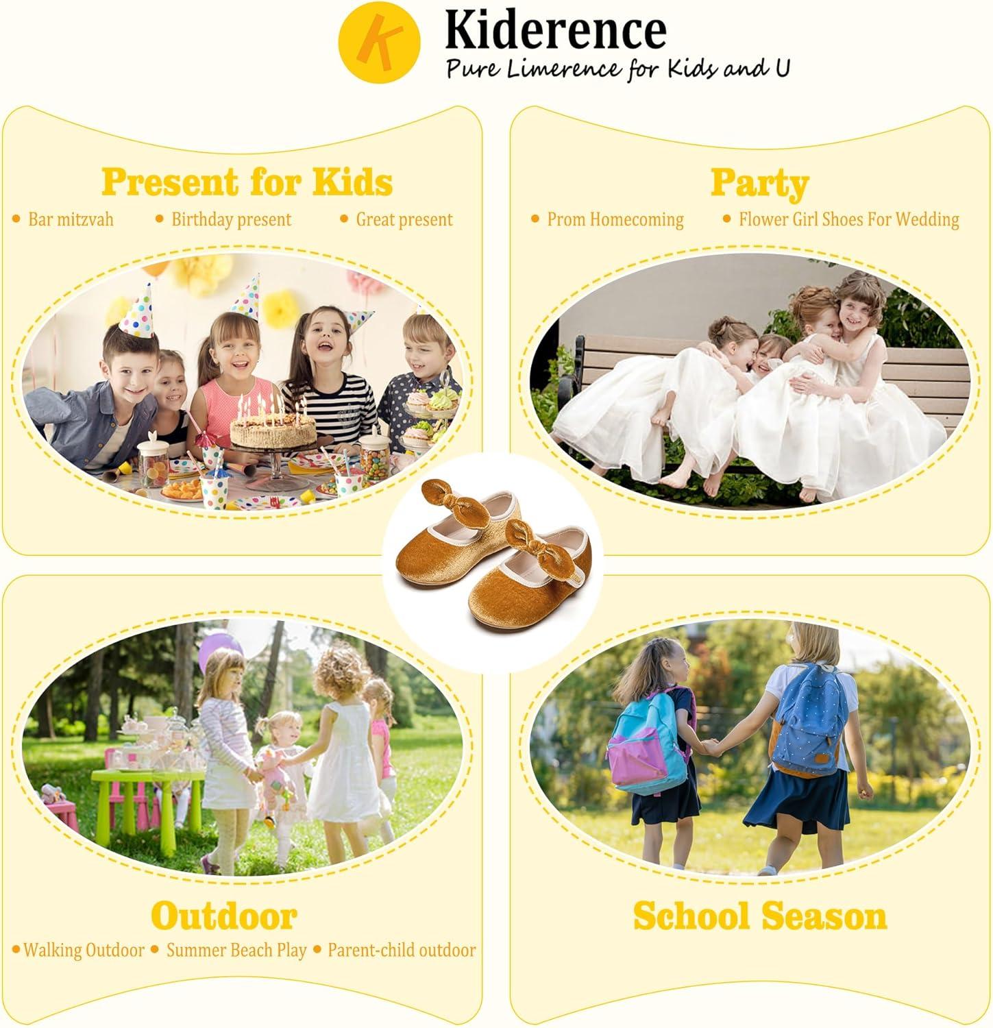 imageKiderence Toddler Girls Dress Shoes Little Kids Mary Janes Ballet Flats ToddlerCk321 Brown