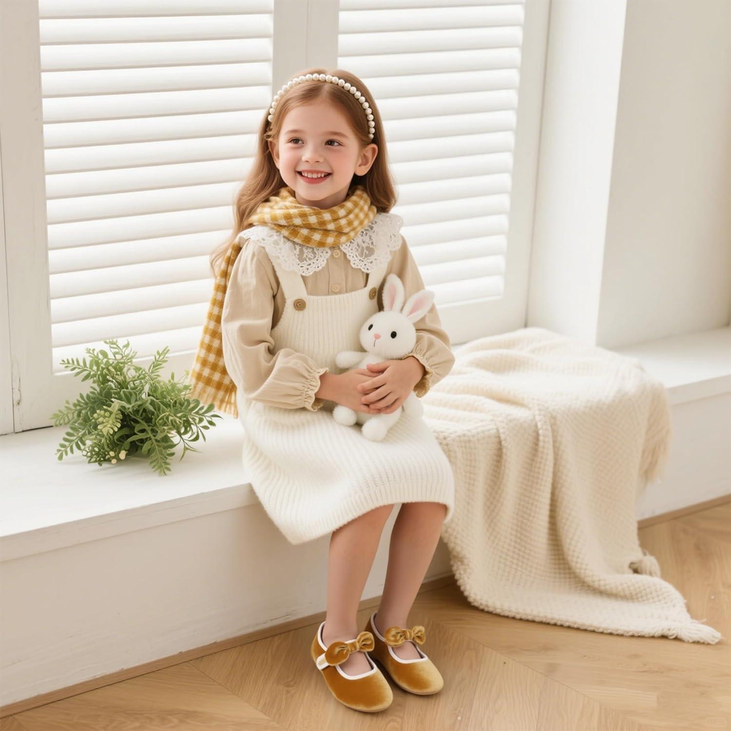 imageKiderence Toddler Girls Dress Shoes Little Kids Mary Janes Ballet Flats ToddlerCk321 Brown