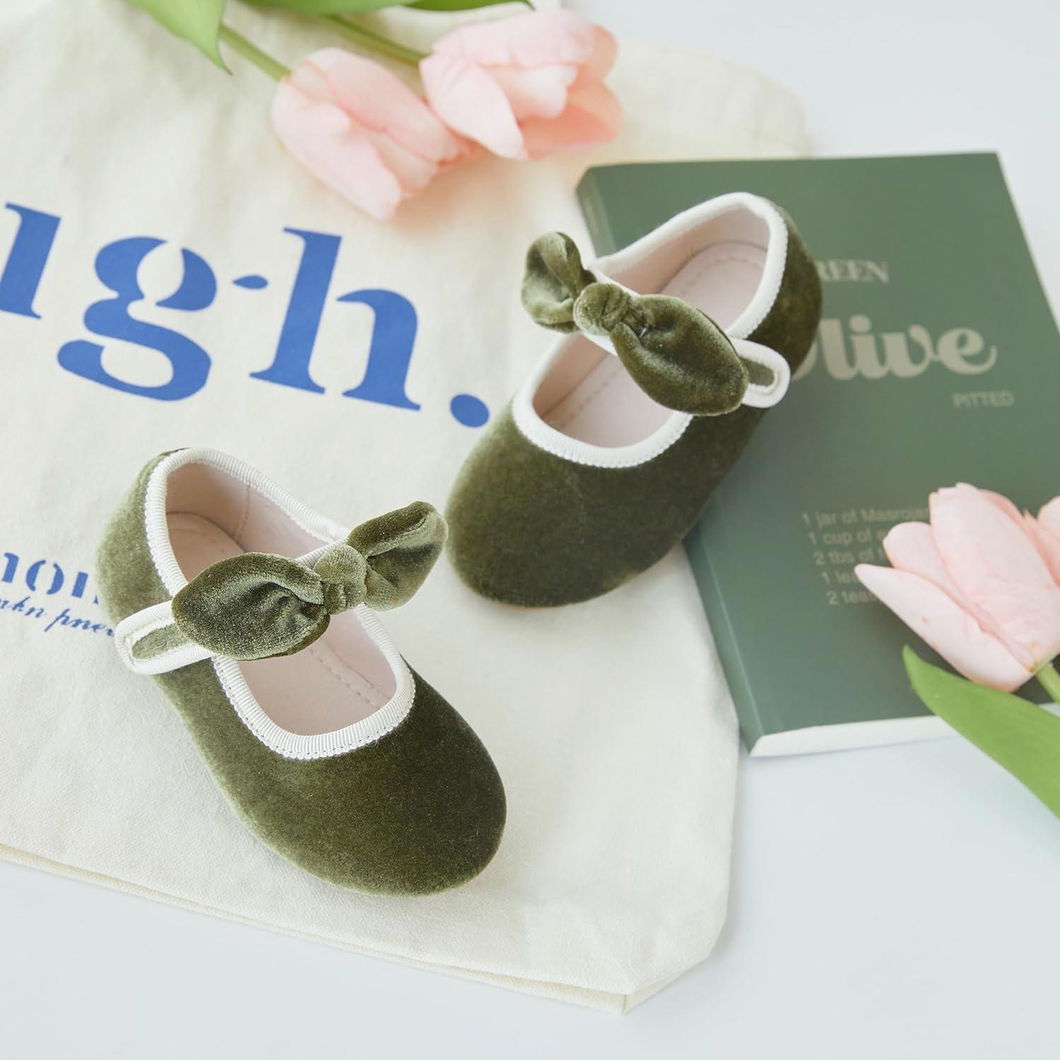 imageKiderence Toddler Girls Dress Shoes Little Kids Mary Janes Ballet Flats ToddlerCk321 Green