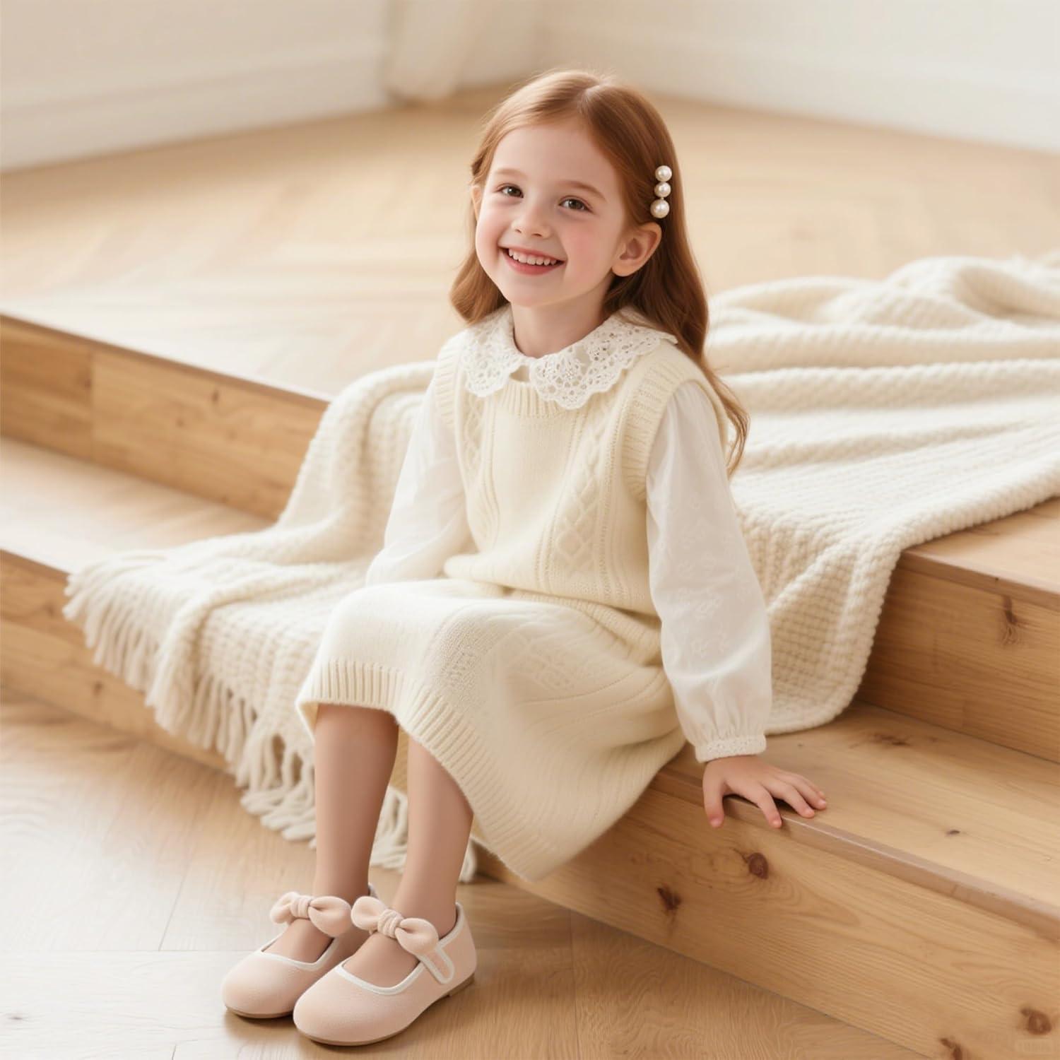 imageKiderence Toddler Girls Dress Shoes Little Kids Mary Janes Ballet Flats ToddlerCk321 Nude