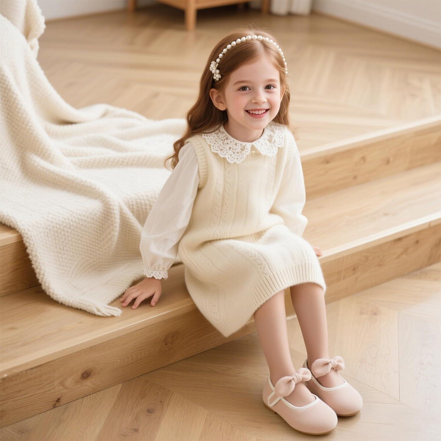 imageKiderence Toddler Girls Dress Shoes Little Kids Mary Janes Ballet Flats ToddlerCk321 Nude