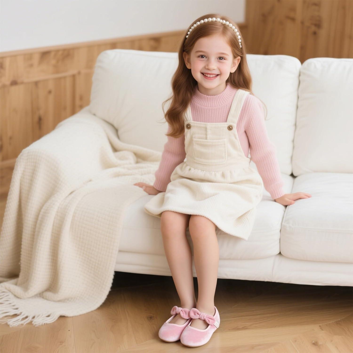 imageKiderence Toddler Girls Dress Shoes Little Kids Mary Janes Ballet Flats ToddlerCk321 Pink