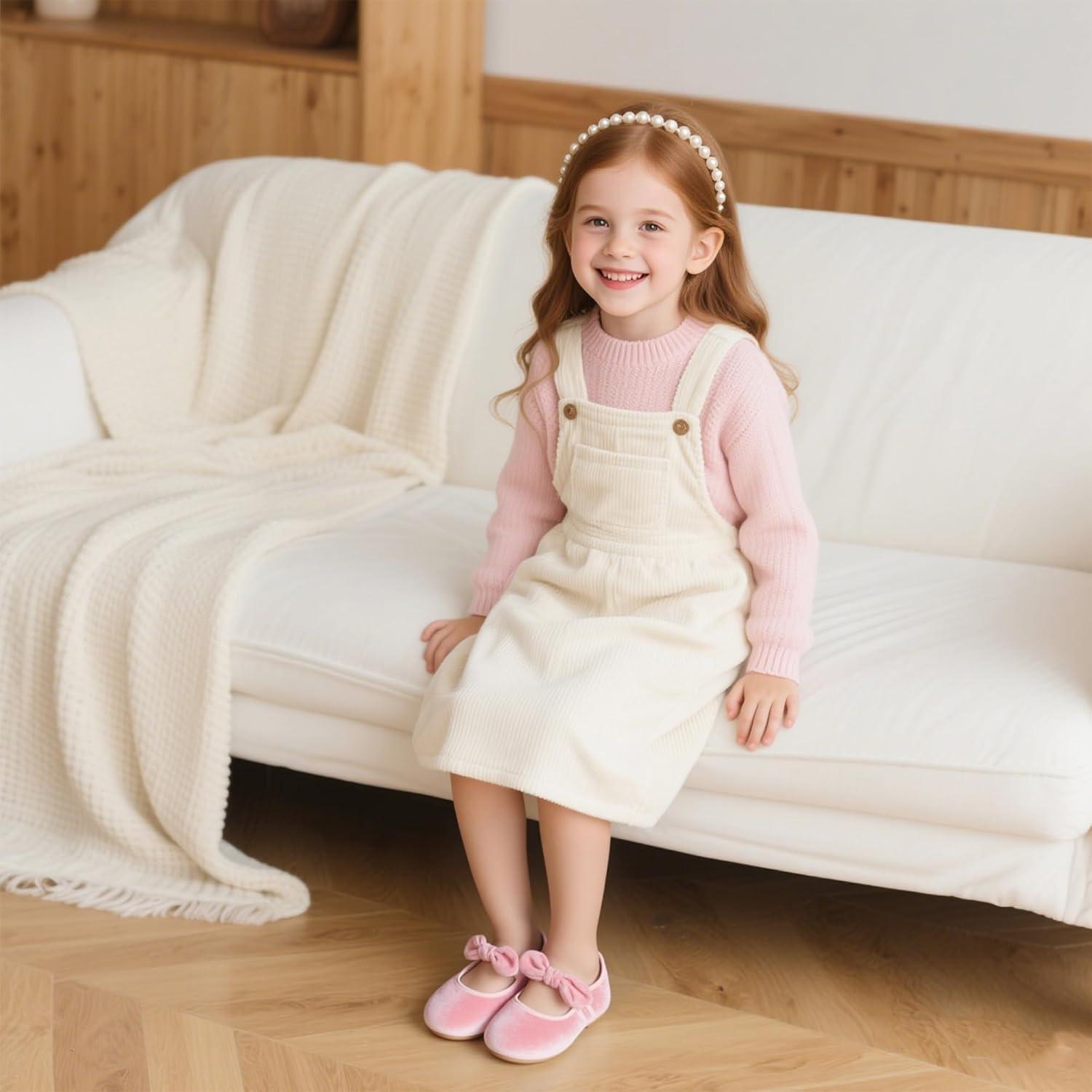 imageKiderence Toddler Girls Dress Shoes Little Kids Mary Janes Ballet Flats ToddlerCk321 Pink