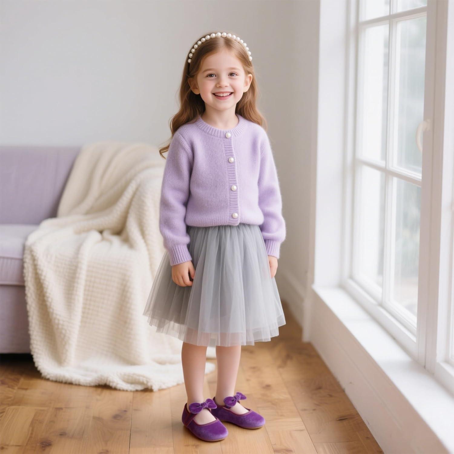 imageKiderence Toddler Girls Dress Shoes Little Kids Mary Janes Ballet Flats ToddlerCk321 Purple