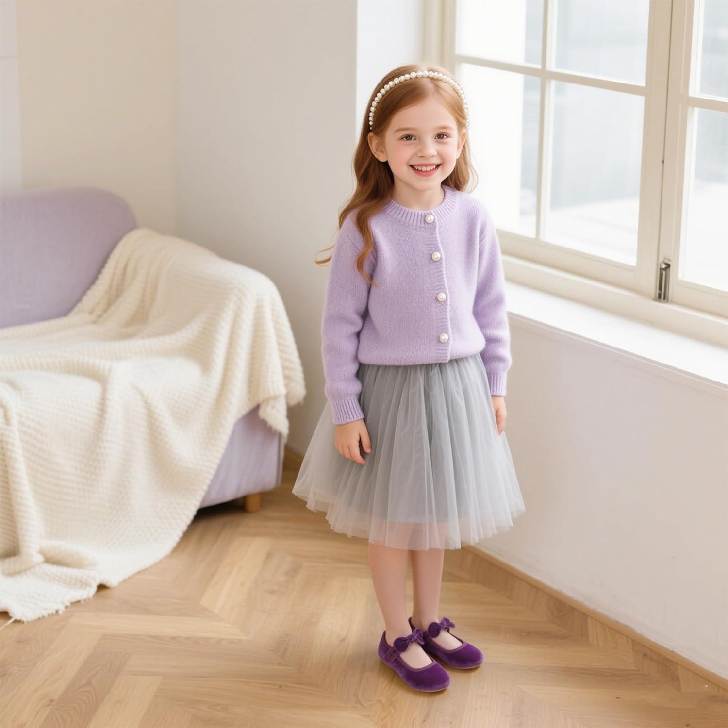 imageKiderence Toddler Girls Dress Shoes Little Kids Mary Janes Ballet Flats ToddlerCk321 Purple