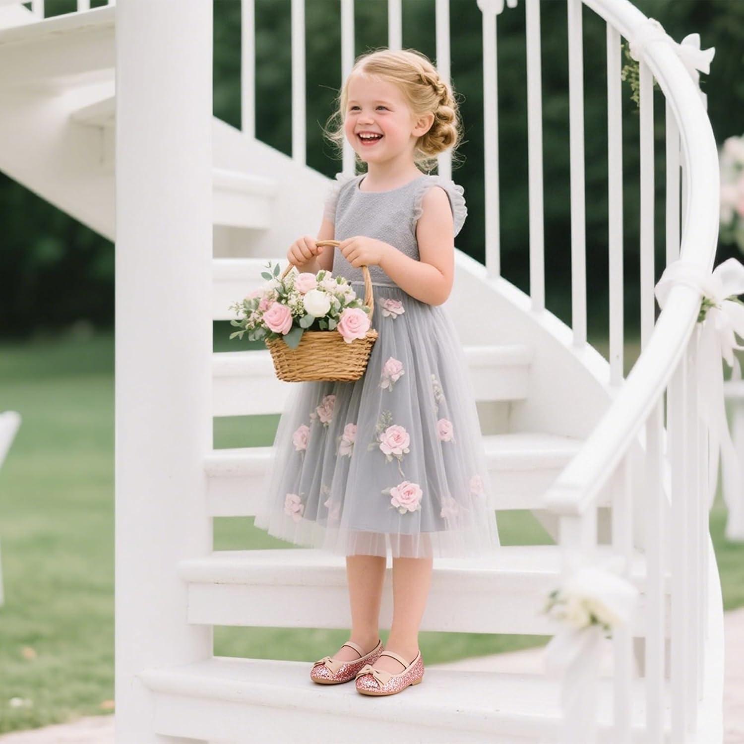 imageKiderence Toddler Girls Dress Shoes Little Kids Mary Janes Ballet Flats ToddlerCk322 Rose Gold