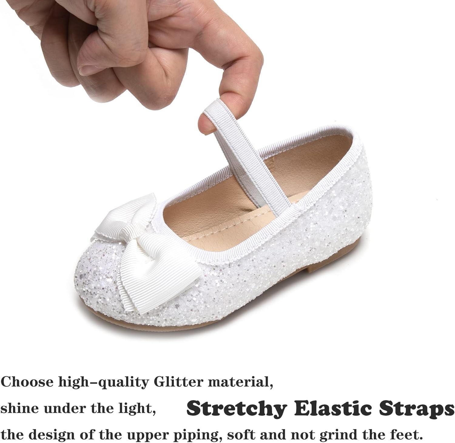 imageKiderence Toddler Girls Dress Shoes Little Kids Mary Janes Ballet Flats ToddlerCk322 White