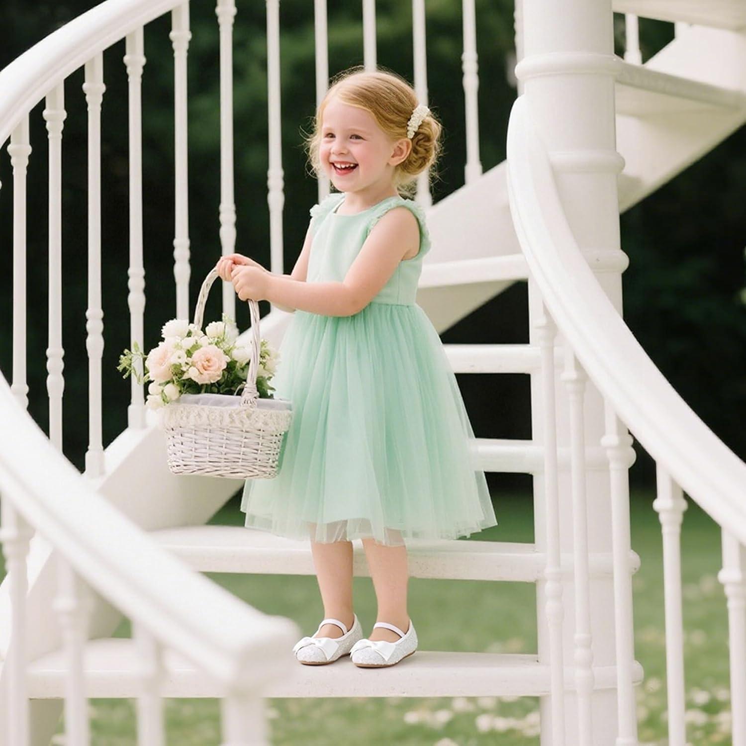 imageKiderence Toddler Girls Dress Shoes Little Kids Mary Janes Ballet Flats ToddlerCk322 White