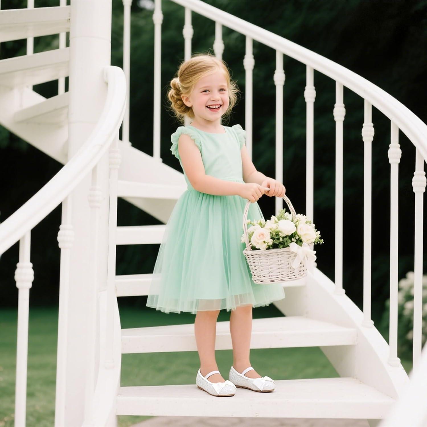 imageKiderence Toddler Girls Dress Shoes Little Kids Mary Janes Ballet Flats ToddlerCk322 White