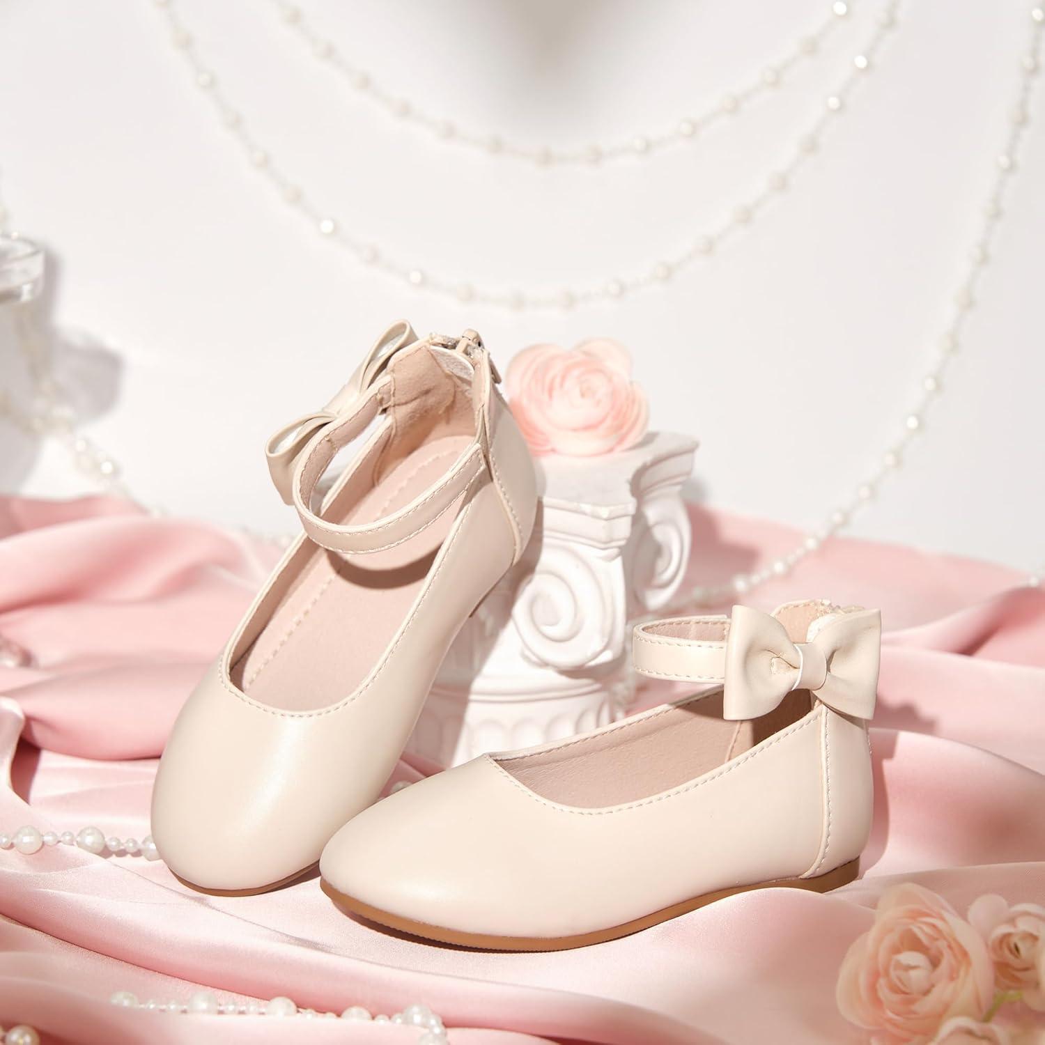 imageKiderence Toddler Girls Dress Shoes Little Kids Mary Janes Ballet Flats ToddlerCk325 Offwhite