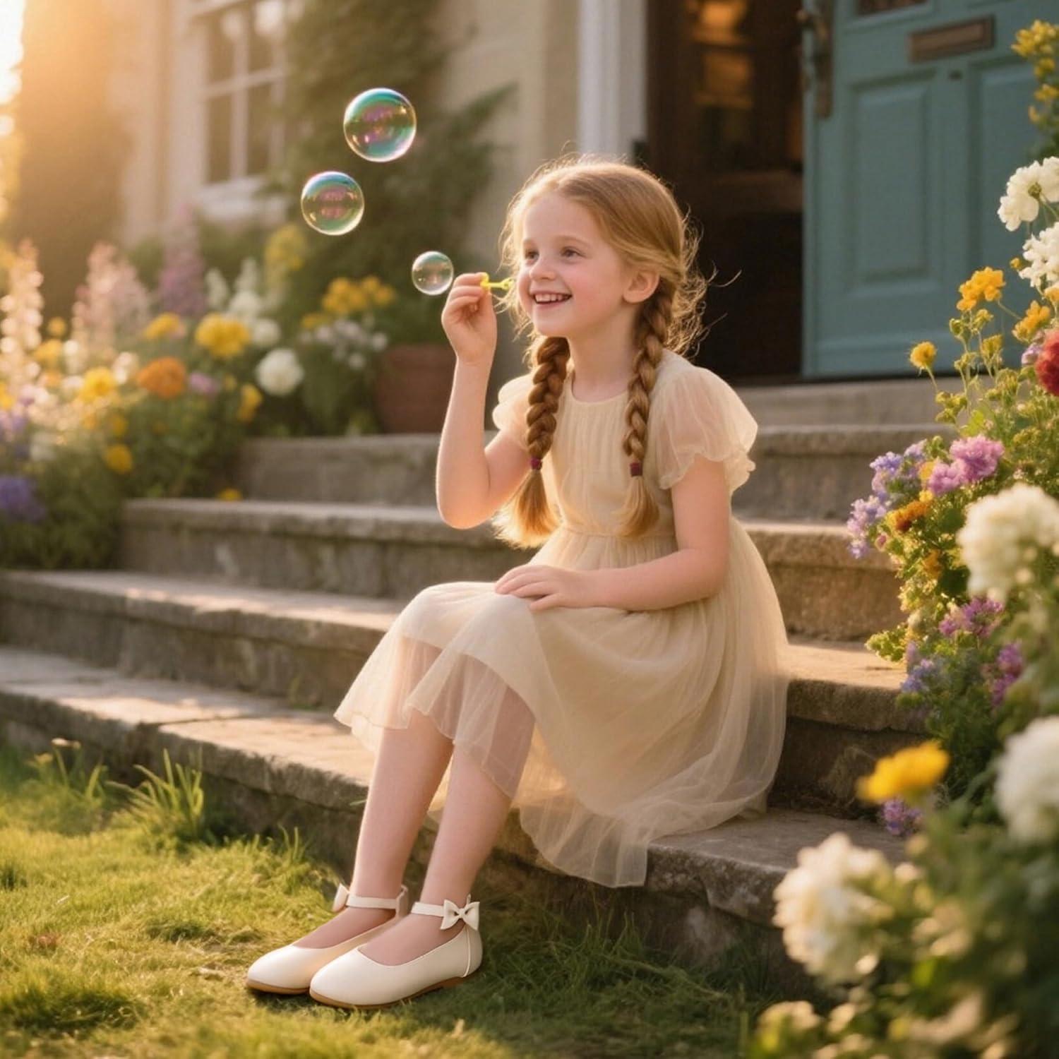 imageKiderence Toddler Girls Dress Shoes Little Kids Mary Janes Ballet Flats ToddlerCk325 Offwhite