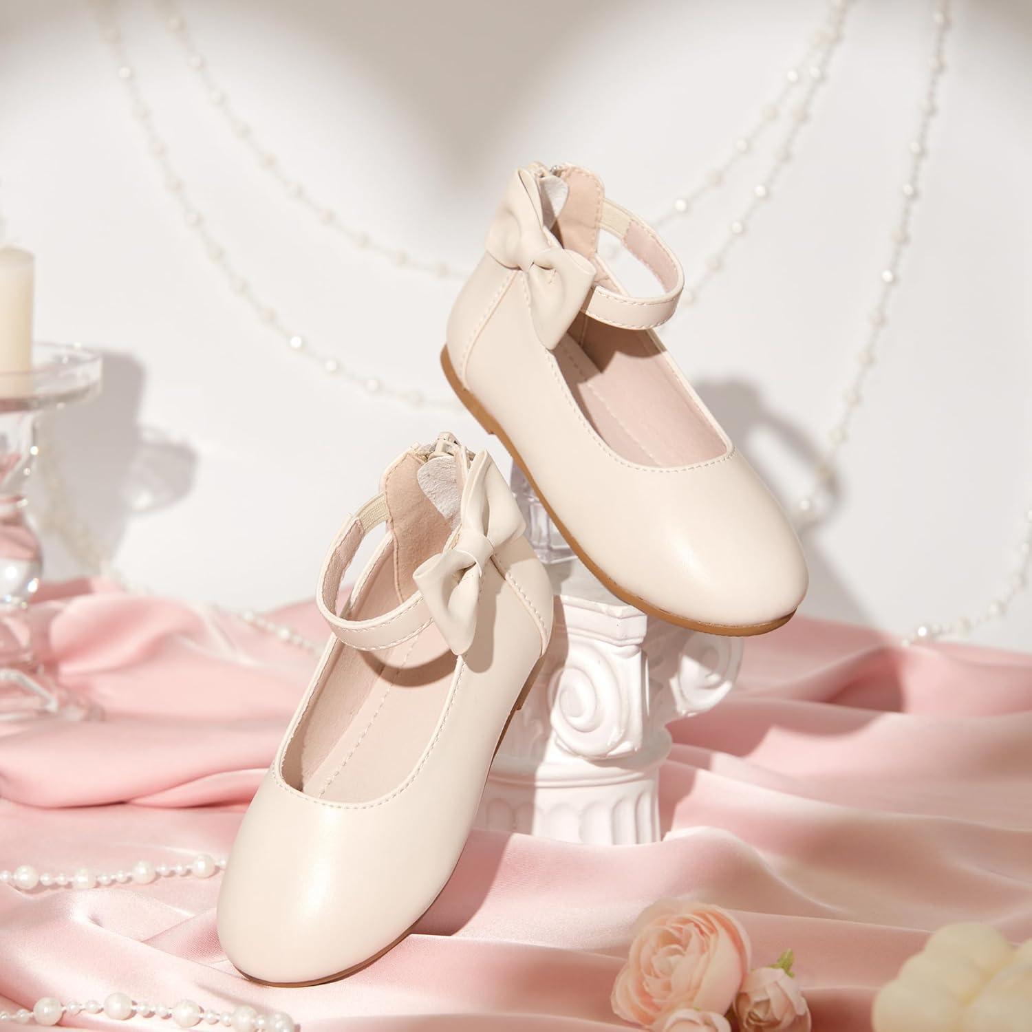 imageKiderence Toddler Girls Dress Shoes Little Kids Mary Janes Ballet Flats ToddlerCk325 Offwhite